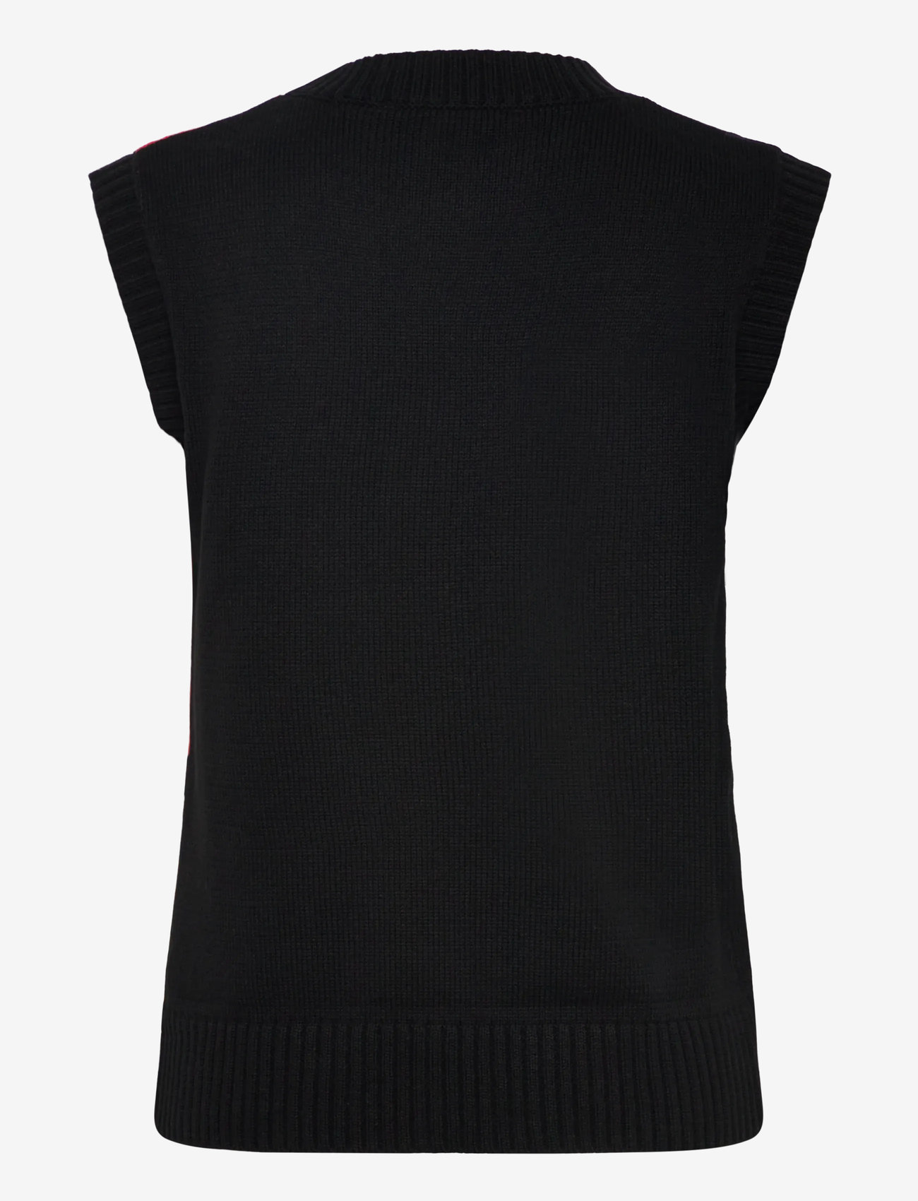 French Connection - VARLI COLOUR BLOCKING KNIT VES - prjónavesti - black flame camel - 2