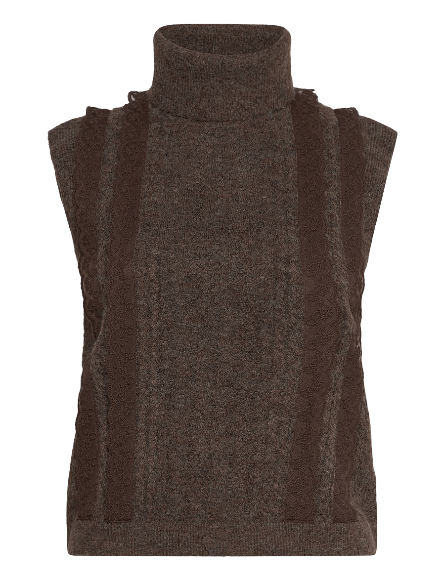 French Connection - KEZIA SLVLSS JUMPER - strickwesten - brown - 1