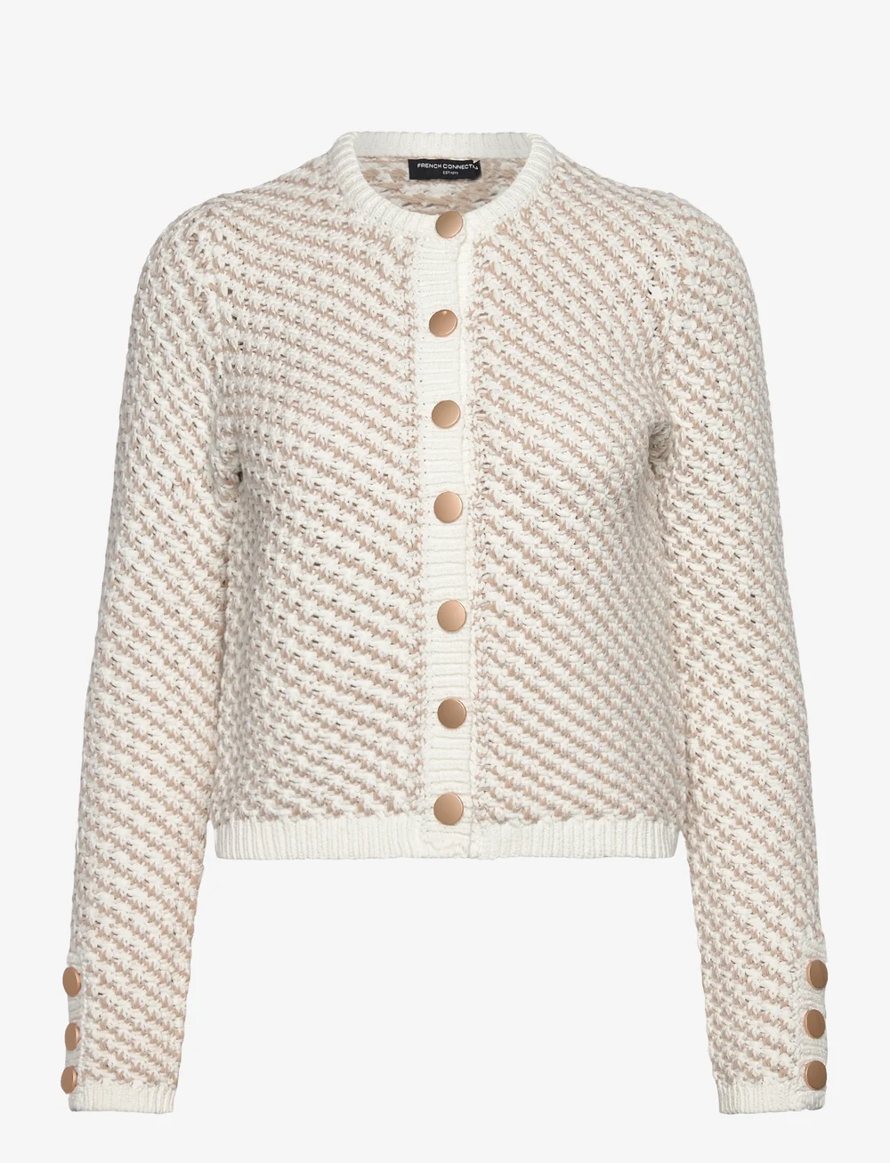 French Connection - JANAI TEXTURED CARDIGAN - cardigans - winter white - 0