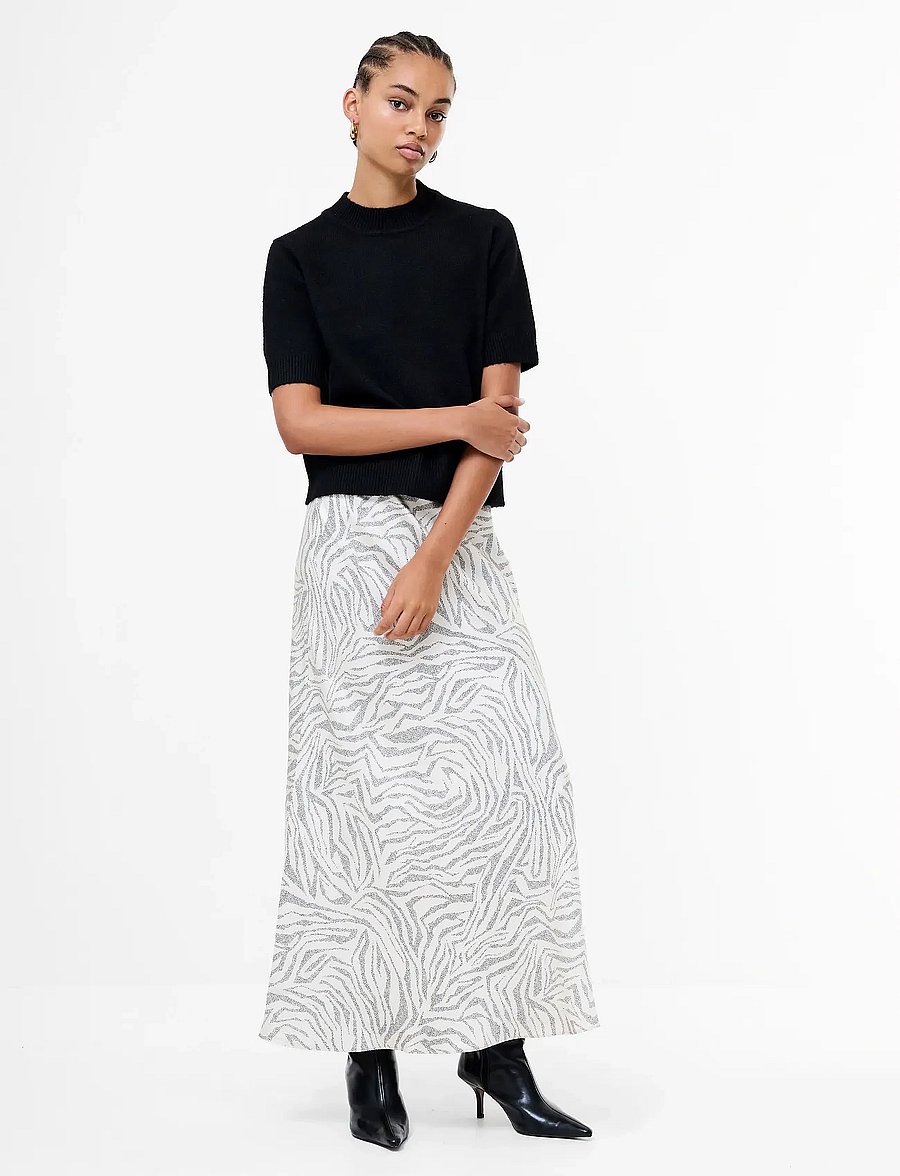 French Connection - KEZIA S/S MOCK NK TOP - stickade tröjor - black - 0