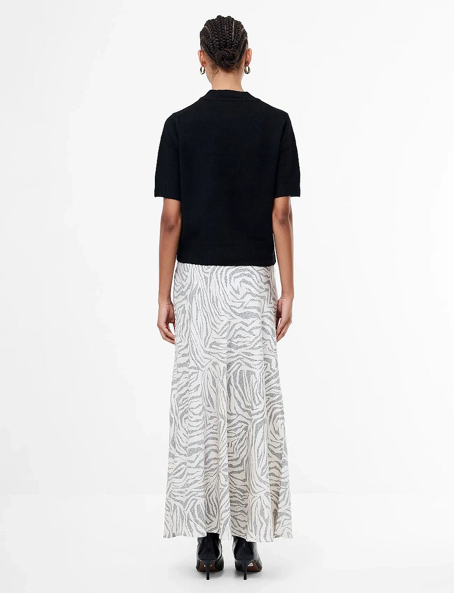 French Connection - KEZIA S/S MOCK NK TOP - stickade tröjor - black - 4