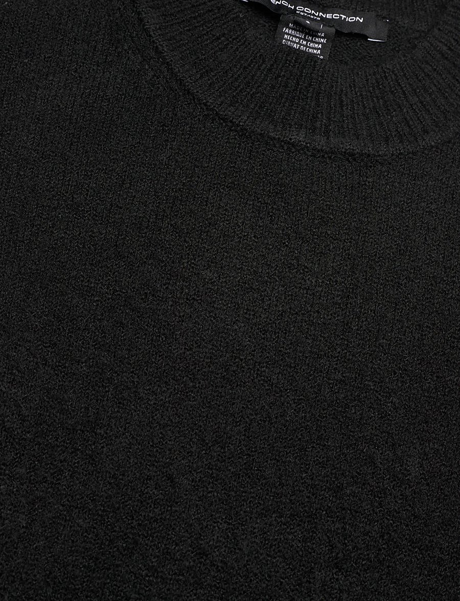 French Connection - KEZIA S/S MOCK NK TOP - stickade tröjor - black - 5