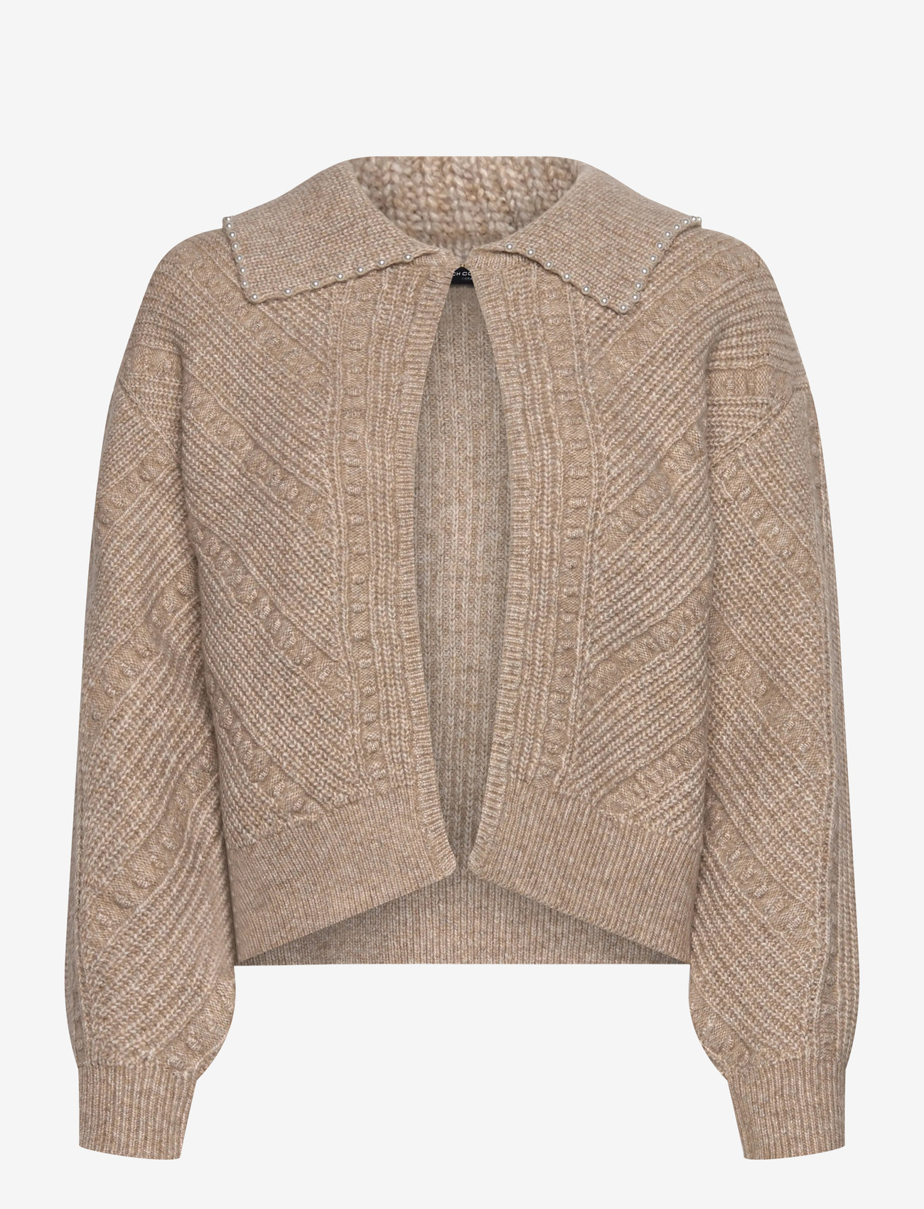French Connection - KITTY PEARL LS CARDIGAN - cardigans - almond neutral - 1