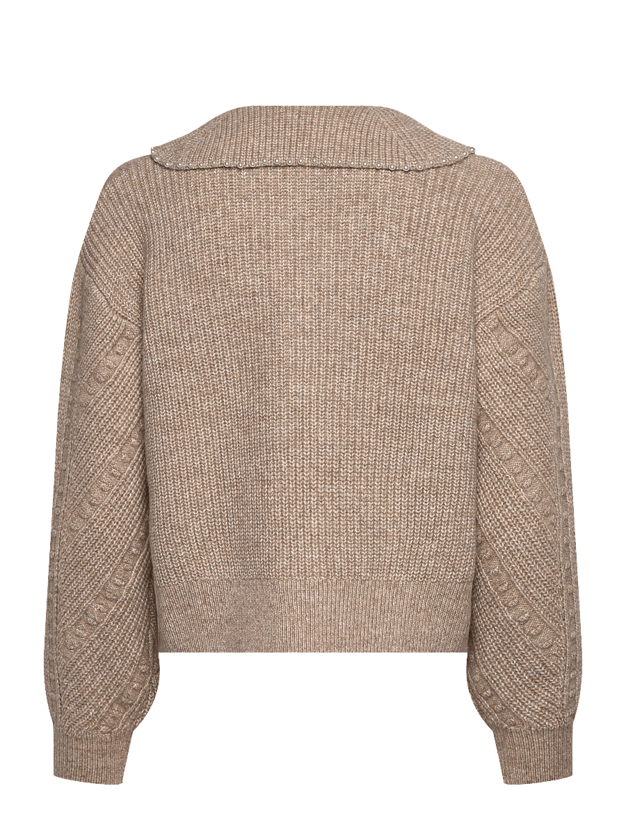 French Connection - KITTY PEARL LS CARDIGAN - kardiganid - almond neutral - 2