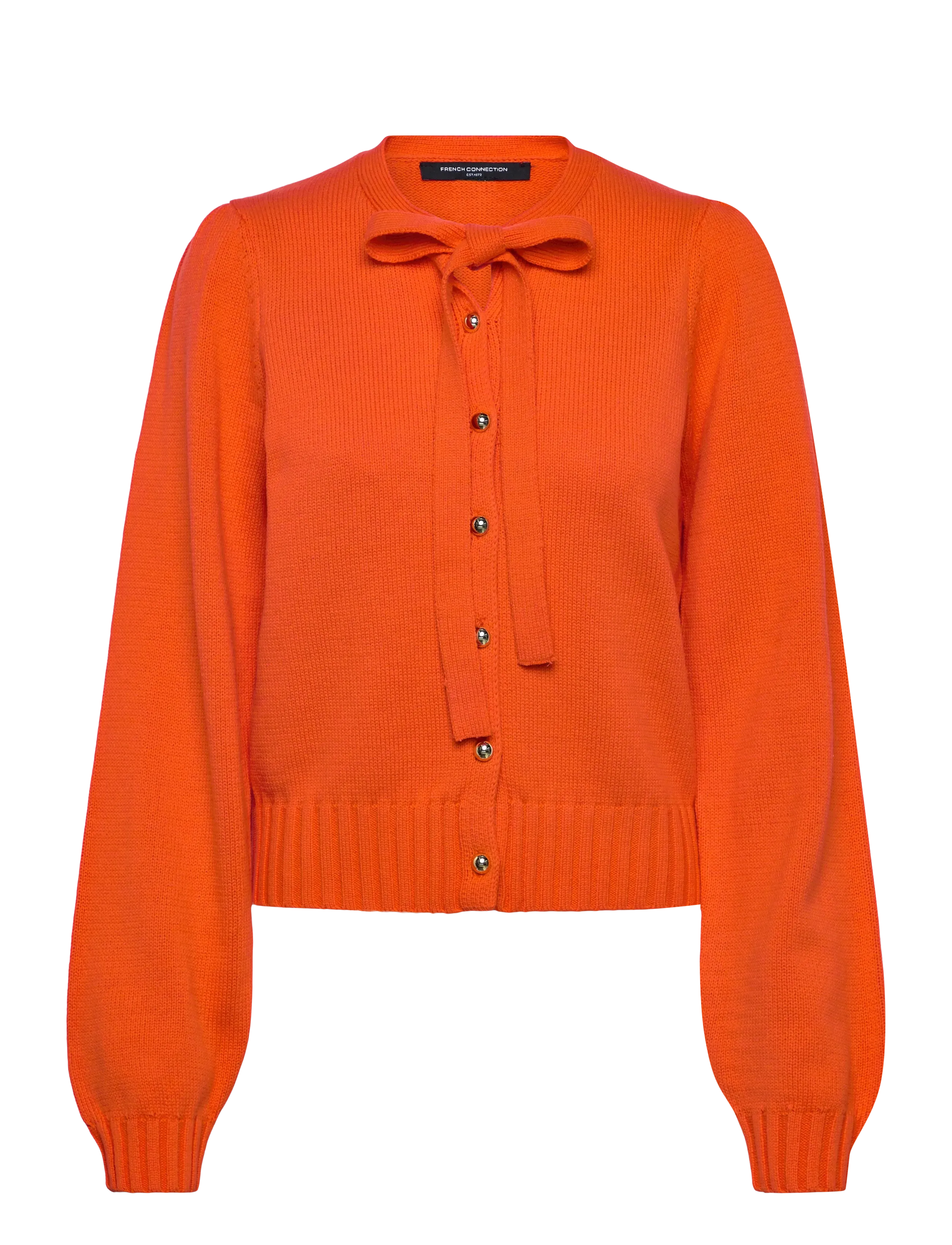 FRENCH CONNECTION Varli Ls Tie Nk Cardigan Orange - XS - Damen
