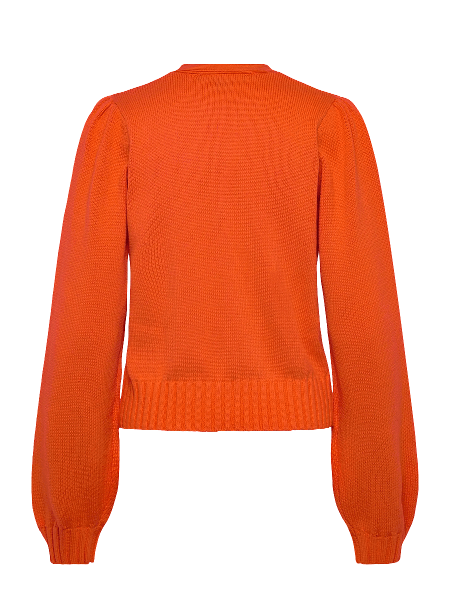 French Connection - VARLI LS TIE NK CARDIGAN - gilets - flame orange - 2