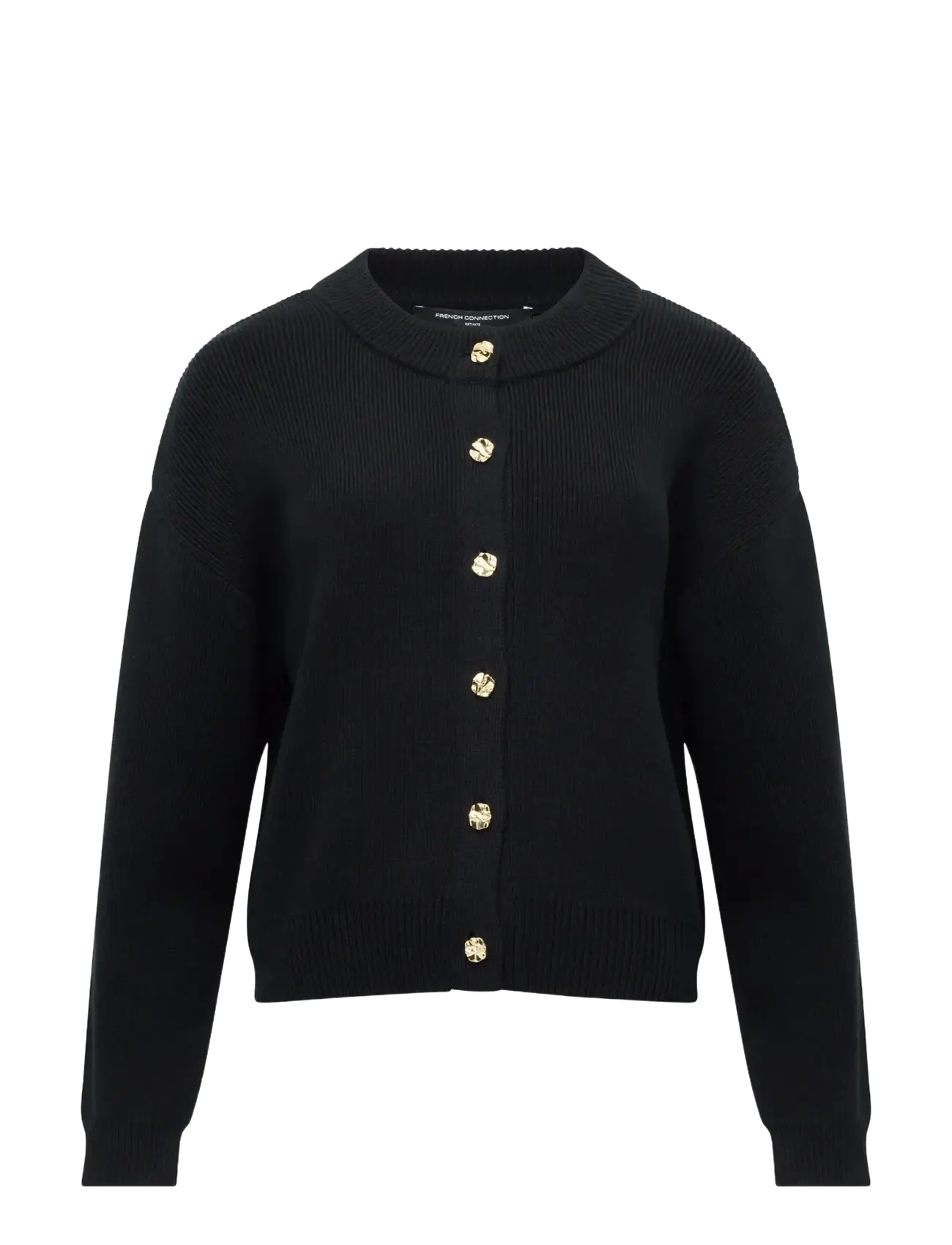 FRENCH CONNECTION Milano Mozart Ls Cardi Schwarz - M - Damen