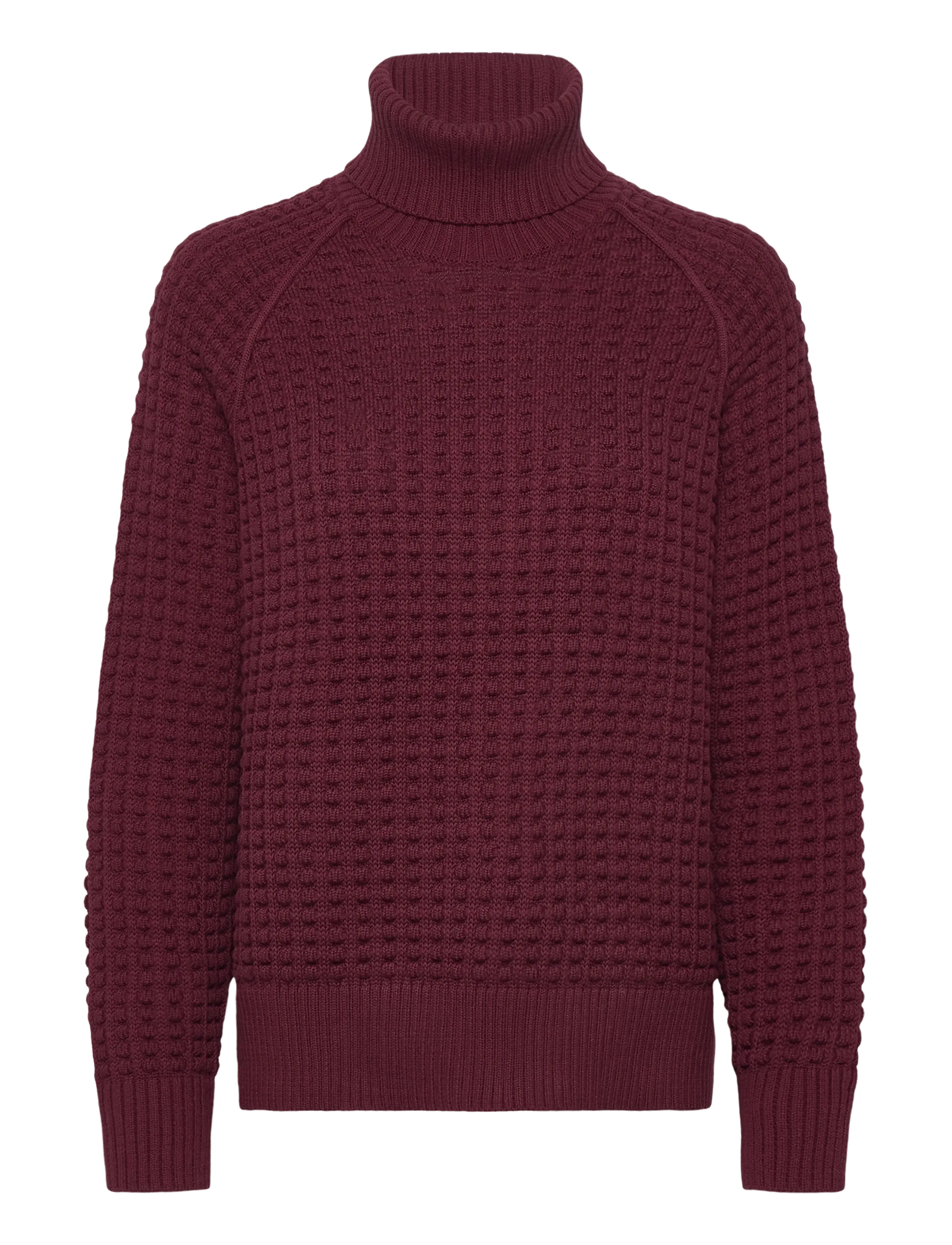 FRENCH CONNECTION Keya Popcorn Ls High Nk Jumper Burgundy - L - Damen