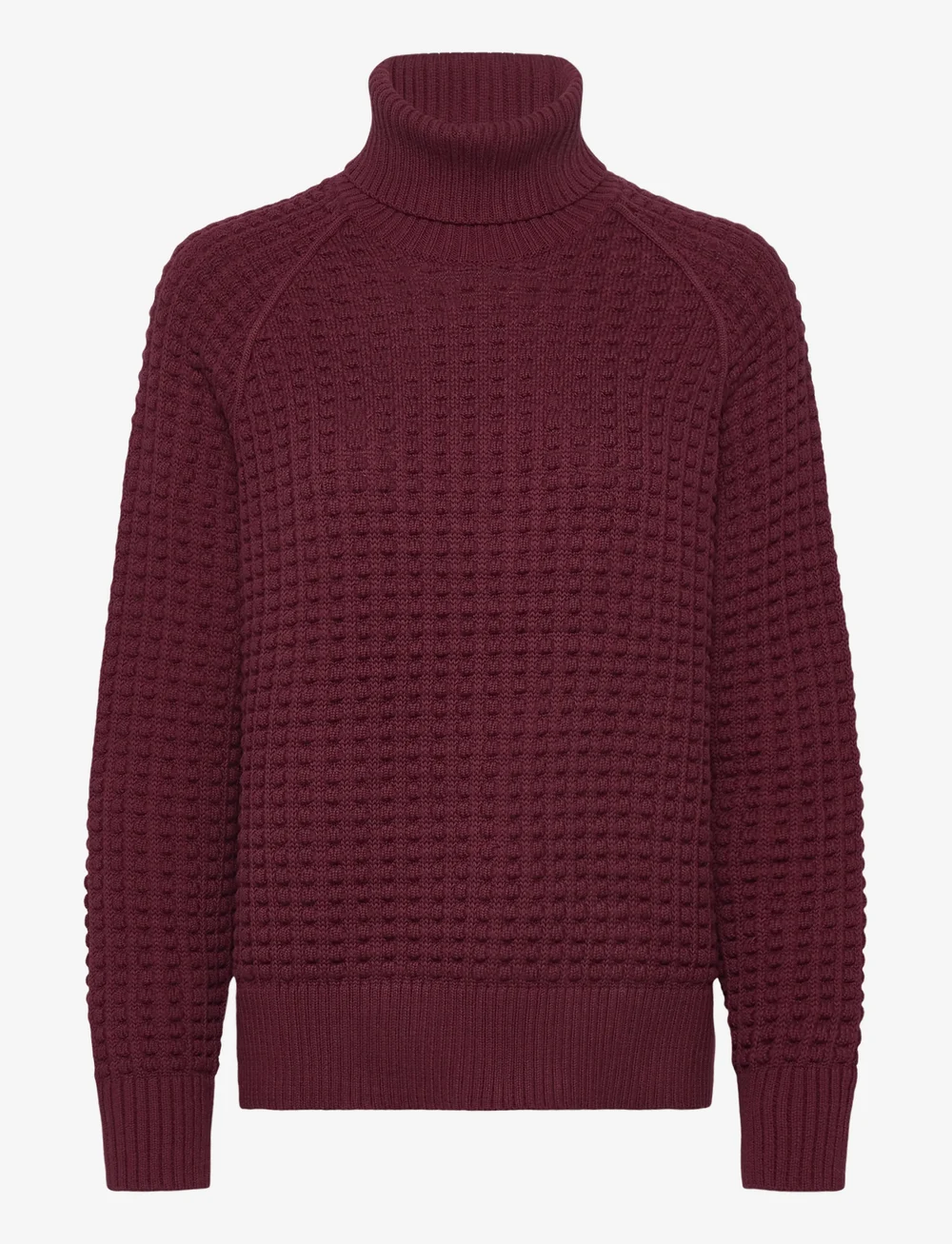 French Connection - KEYA POPCORN LS HIGH NK JUMPER - turtlenecks - bordeaux red - 1