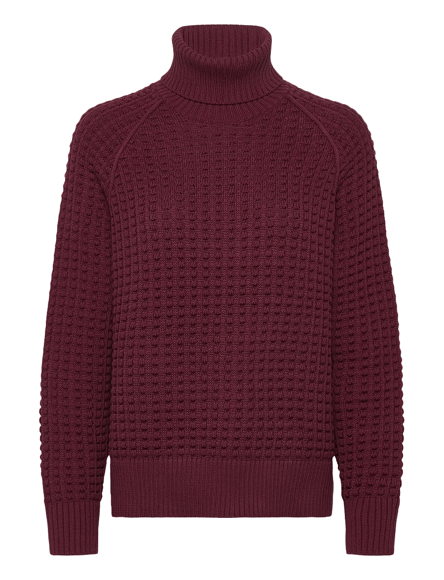French Connection - KEYA POPCORN LS HIGH NK JUMPER - kõrge kaelusega kudumid - bordeaux red - 1