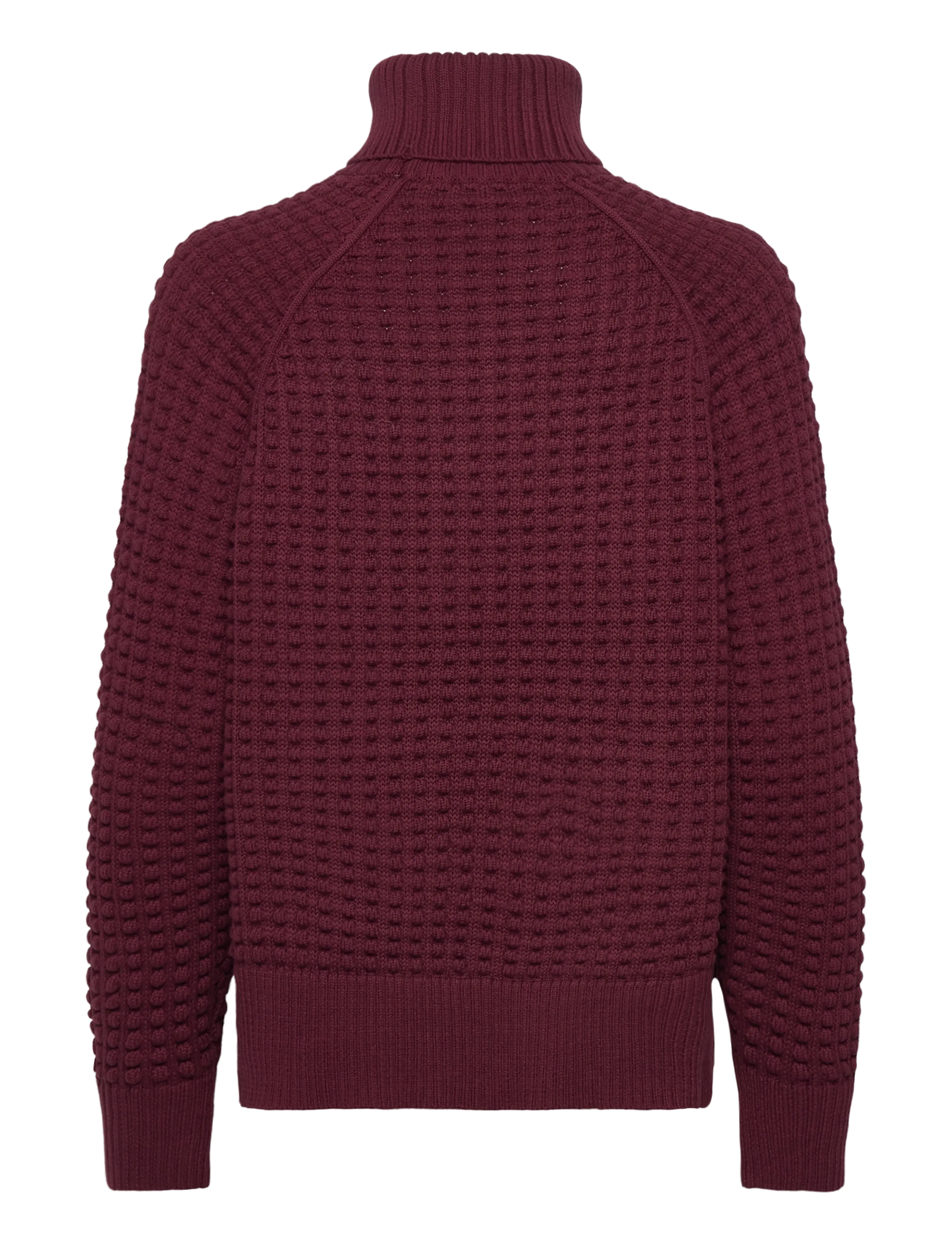 French Connection - KEYA POPCORN LS HIGH NK JUMPER - rullekraver - bordeaux red - 2