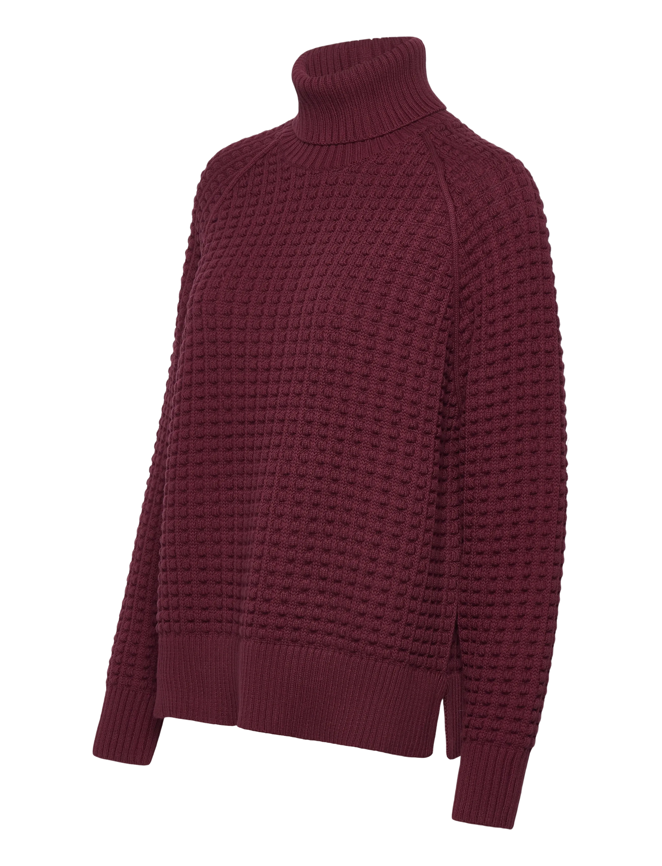 French Connection - KEYA POPCORN LS HIGH NK JUMPER - rullekraver - bordeaux red - 4