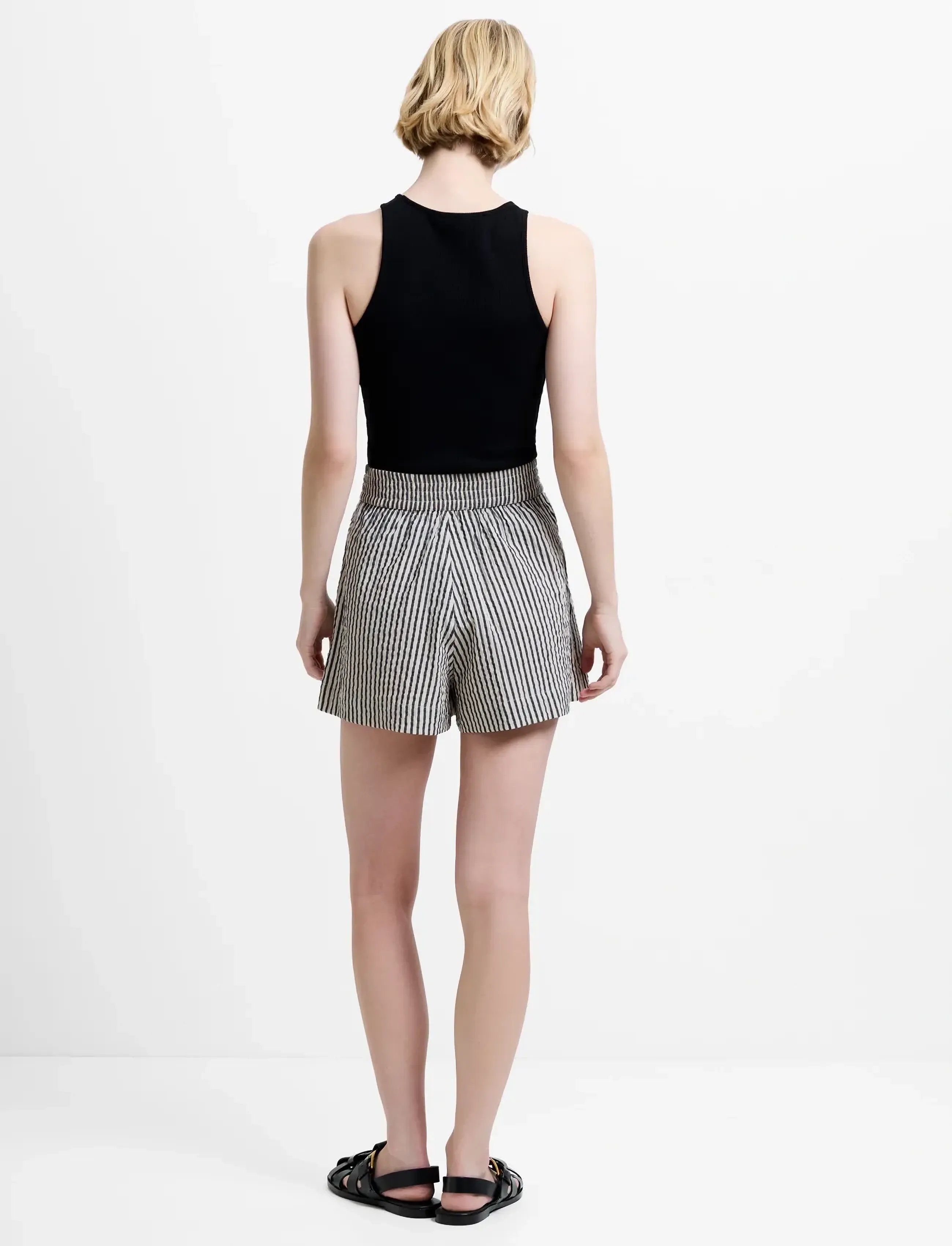 French Connection - LIA STRIPES SHORT - freizeitshorts - monochrome stripes - 2