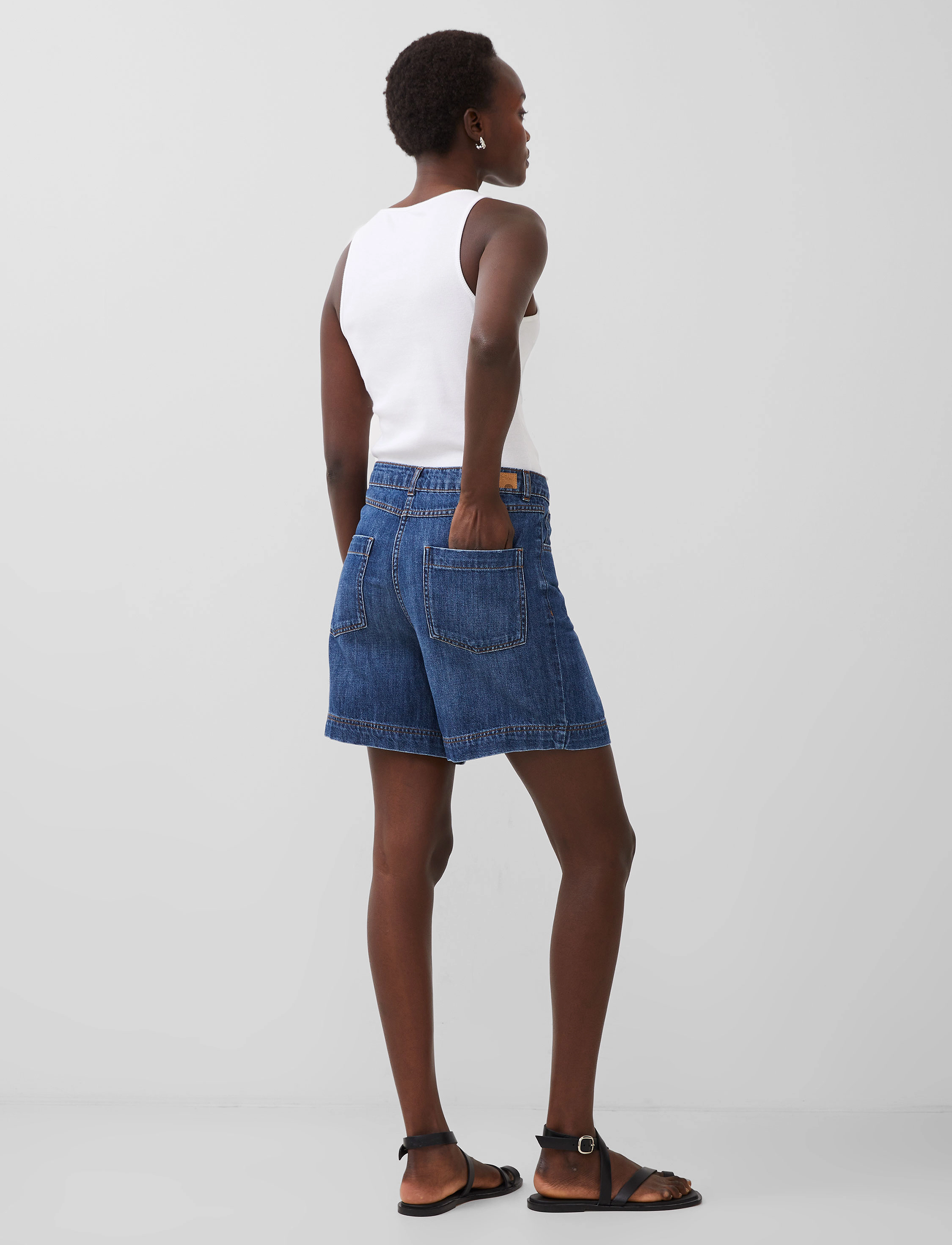French Connection - FINLEY DENIM SHORT - short en jeans - vintage - 4