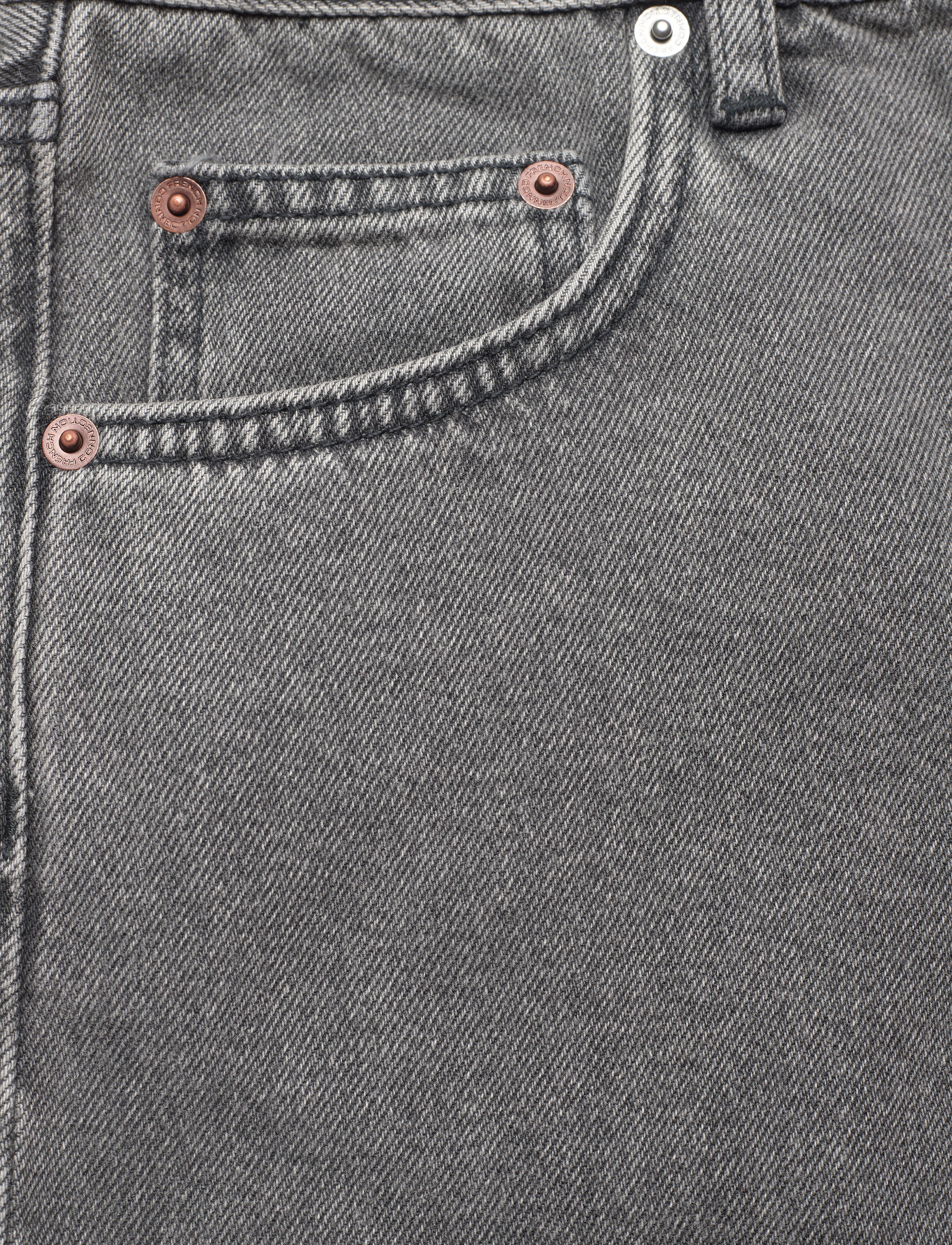 French Connection - PIPER ORGNIC DNM BOYFRND SHRTS - washed black - 2