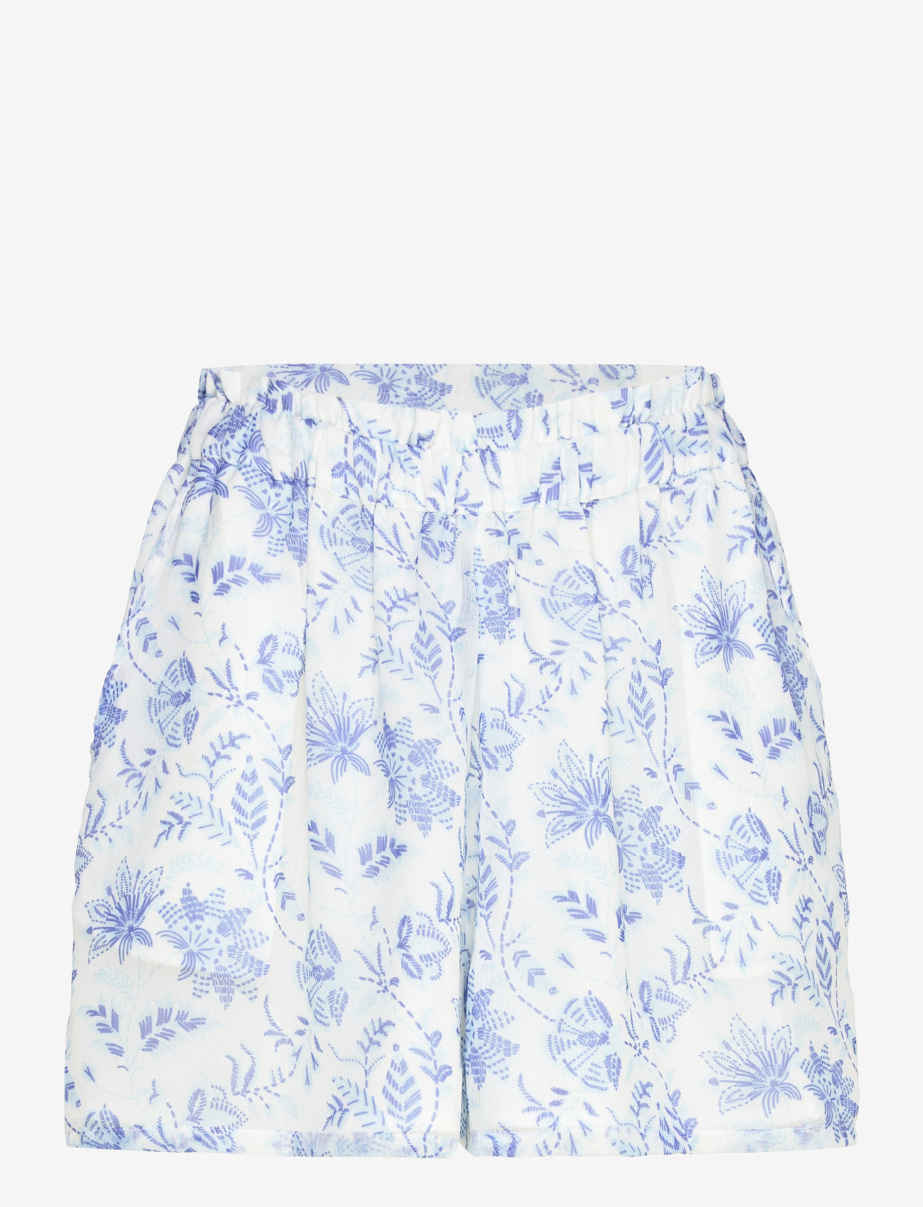 French Connection - SERENITY HALLIE CRINKLE SKORT - casual shorts - cream/blue - 1