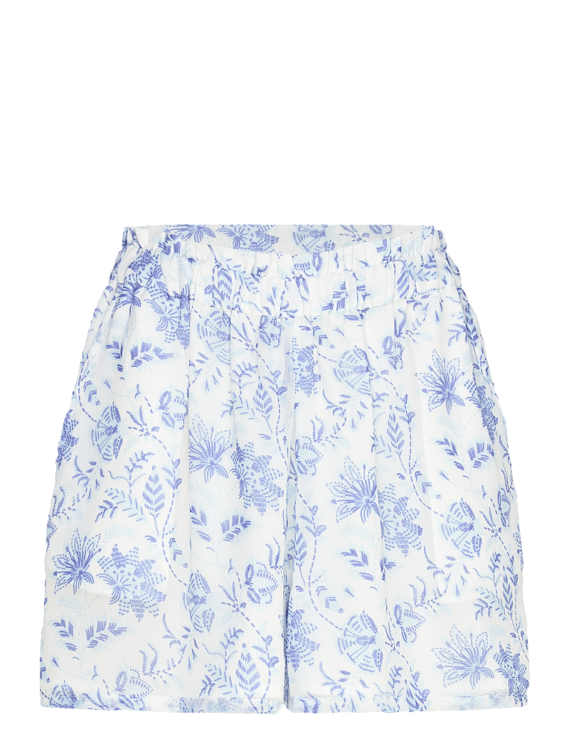 French Connection - SERENITY HALLIE CRINKLE SKORT - casual shorts - cream/blue - 1