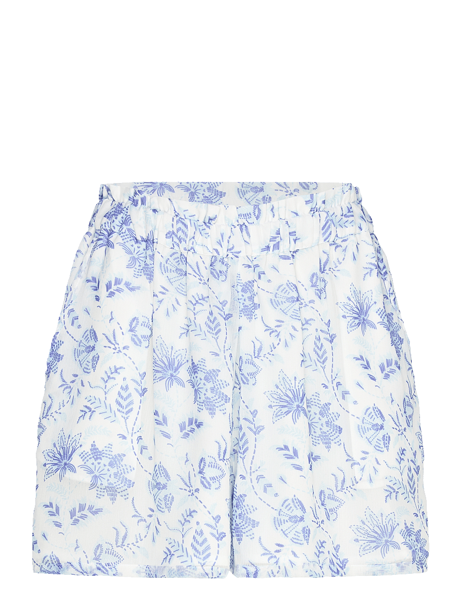 French Connection - SERENITY HALLIE CRINKLE SKORT - vabaaja lühikesed püksid - cream/blue - 1