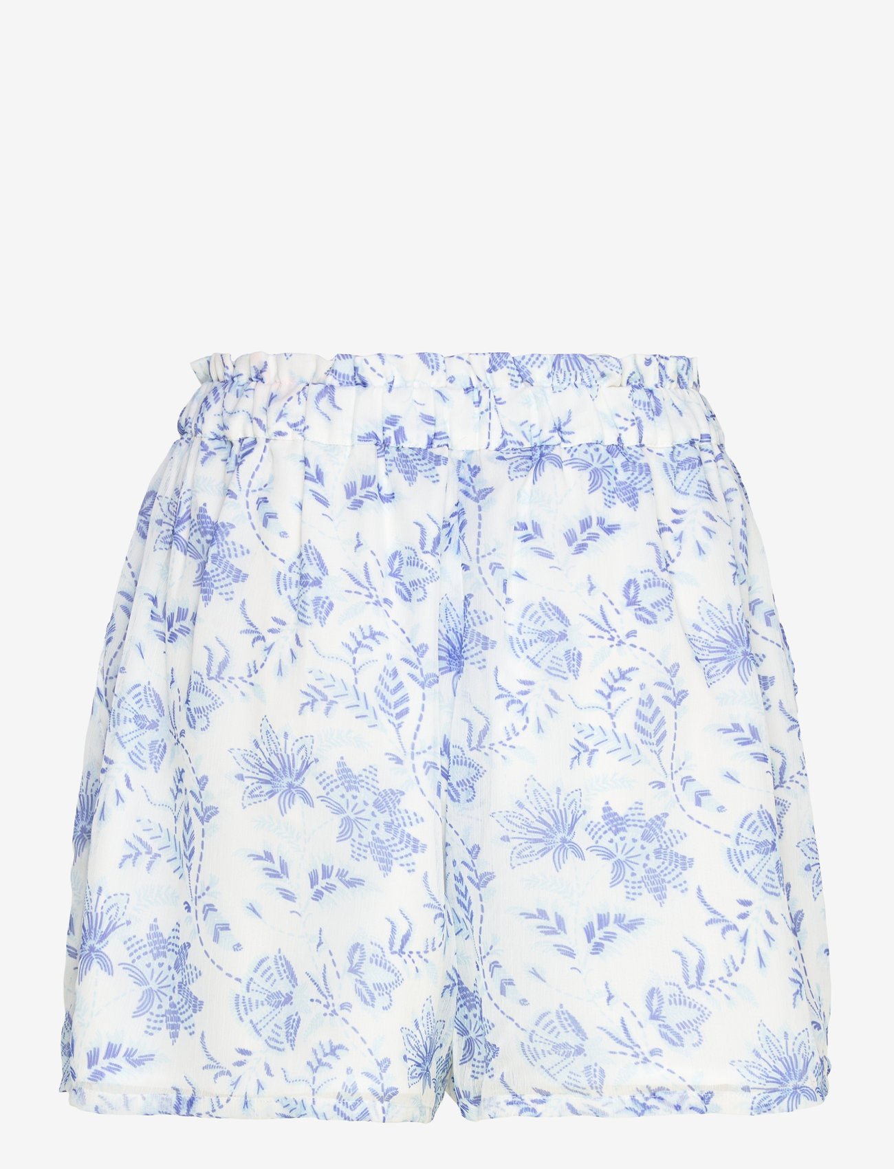 French Connection - SERENITY HALLIE CRINKLE SKORT - casual shorts - cream/blue - 2