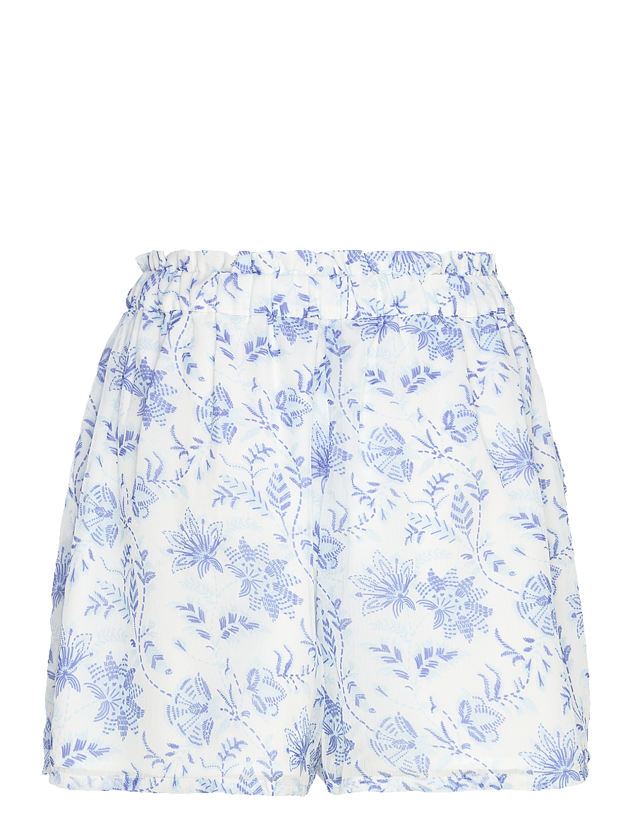 French Connection - SERENITY HALLIE CRINKLE SKORT - vabaaja lühikesed püksid - cream/blue - 2
