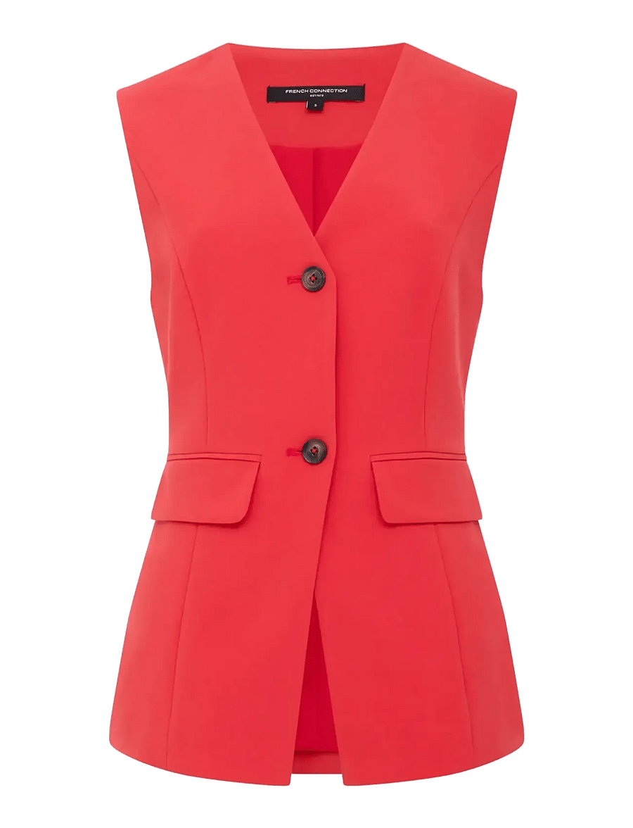 French Connection - CARLIE LONGLINE FITTED WAISTCO - westen - watermelon red - 1
