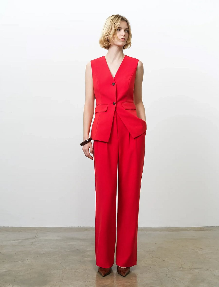 French Connection - CARLIE LONGLINE FITTED WAISTCO - westen - watermelon red - 3