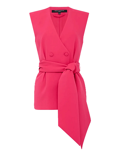 French Connection TIANA SELF TIE WAISTCOAT - French Connection - PEONY PINK / pink/rose