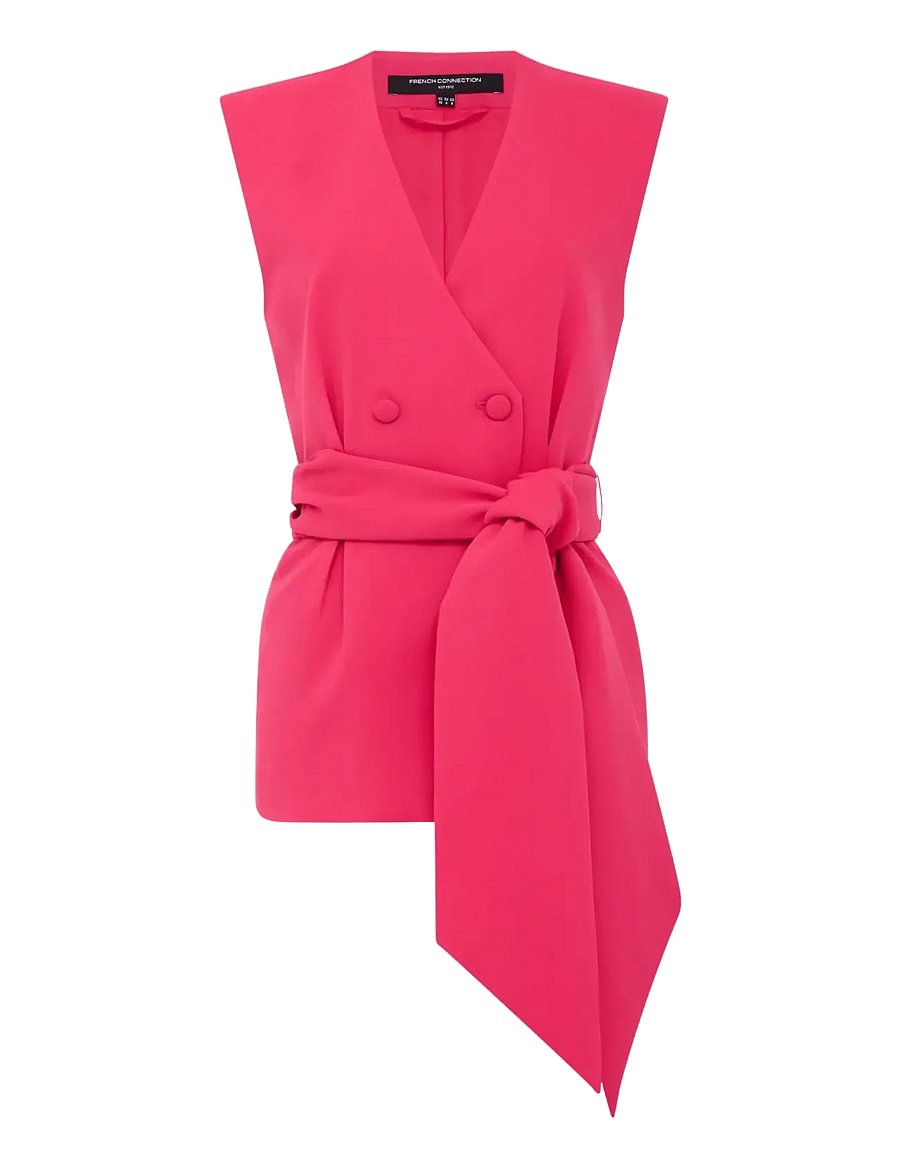 French Connection - TIANA SELF TIE WAISTCOAT - westen - peony pink - 1