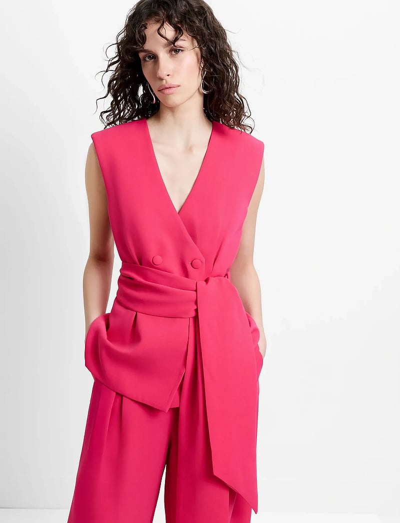 French Connection - TIANA SELF TIE WAISTCOAT - westen - peony pink - 0