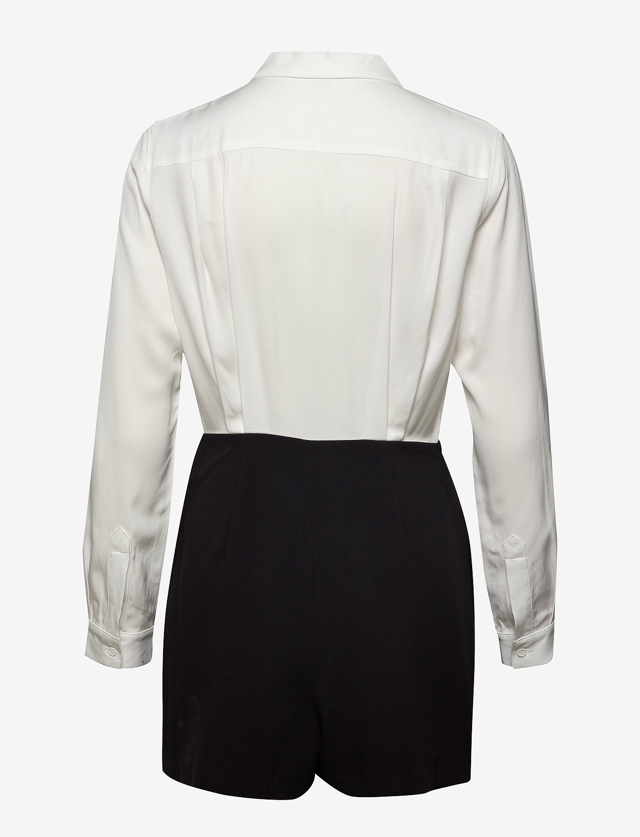 French Connection - CHINAZA DRAPE TUXEDO PLAYSUIT - summer white/black - 1