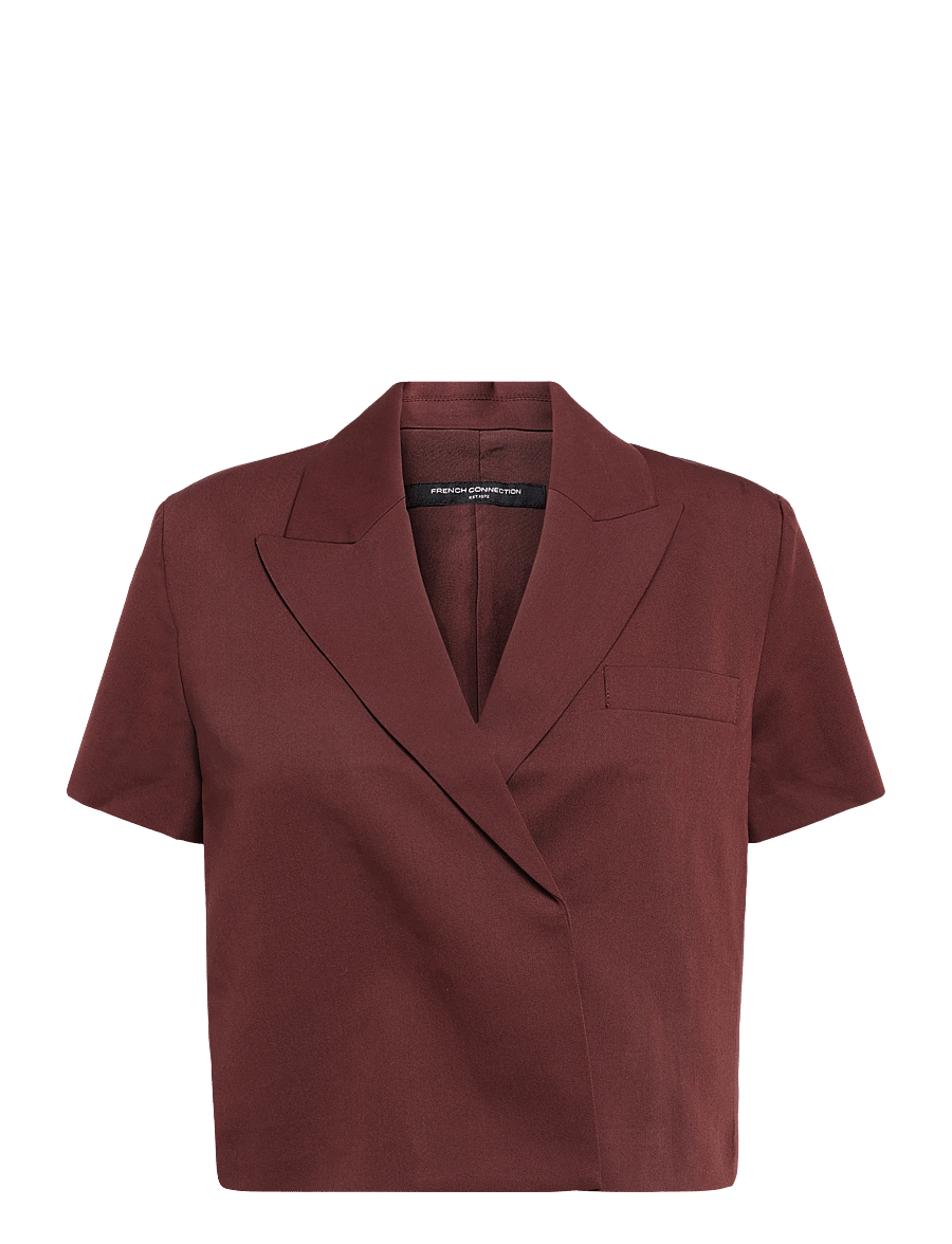French Connection - RENA TAILORED WAISTCOST - cropped-blazer - cherry liqueur - 1