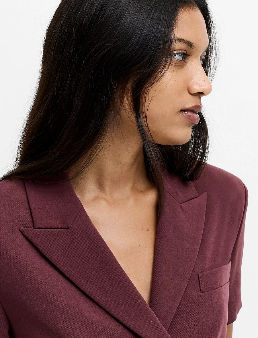 French Connection - RENA TAILORED WAISTCOST - lühikesed pintsakud - cherry liqueur - 3