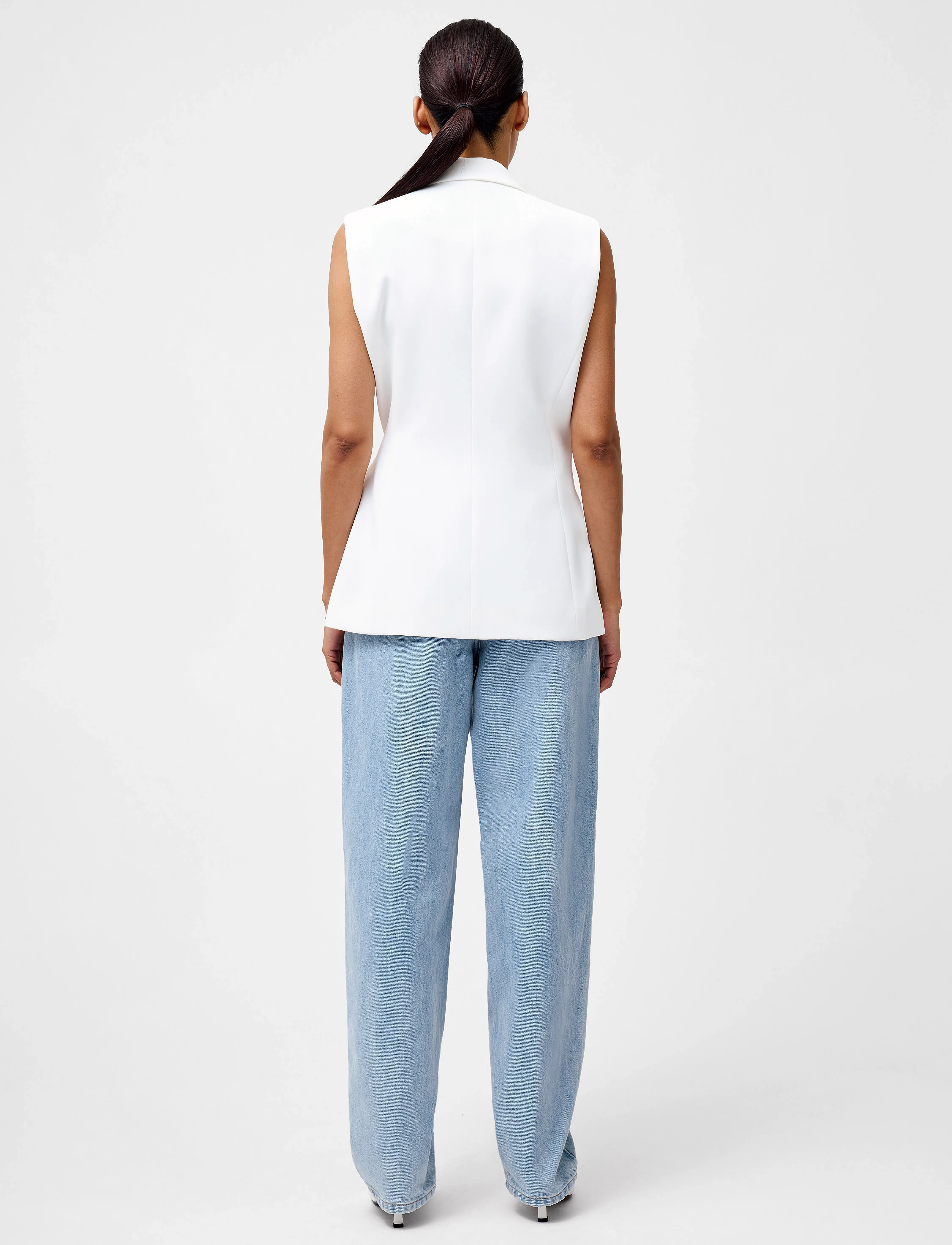 French Connection - HARRIE SUITING WAISTCOAT - summer white - 4