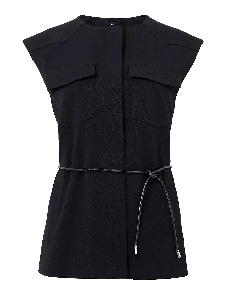 French Connection - CLOVER TIE WAISTCOAT - waistcoats - black - 1