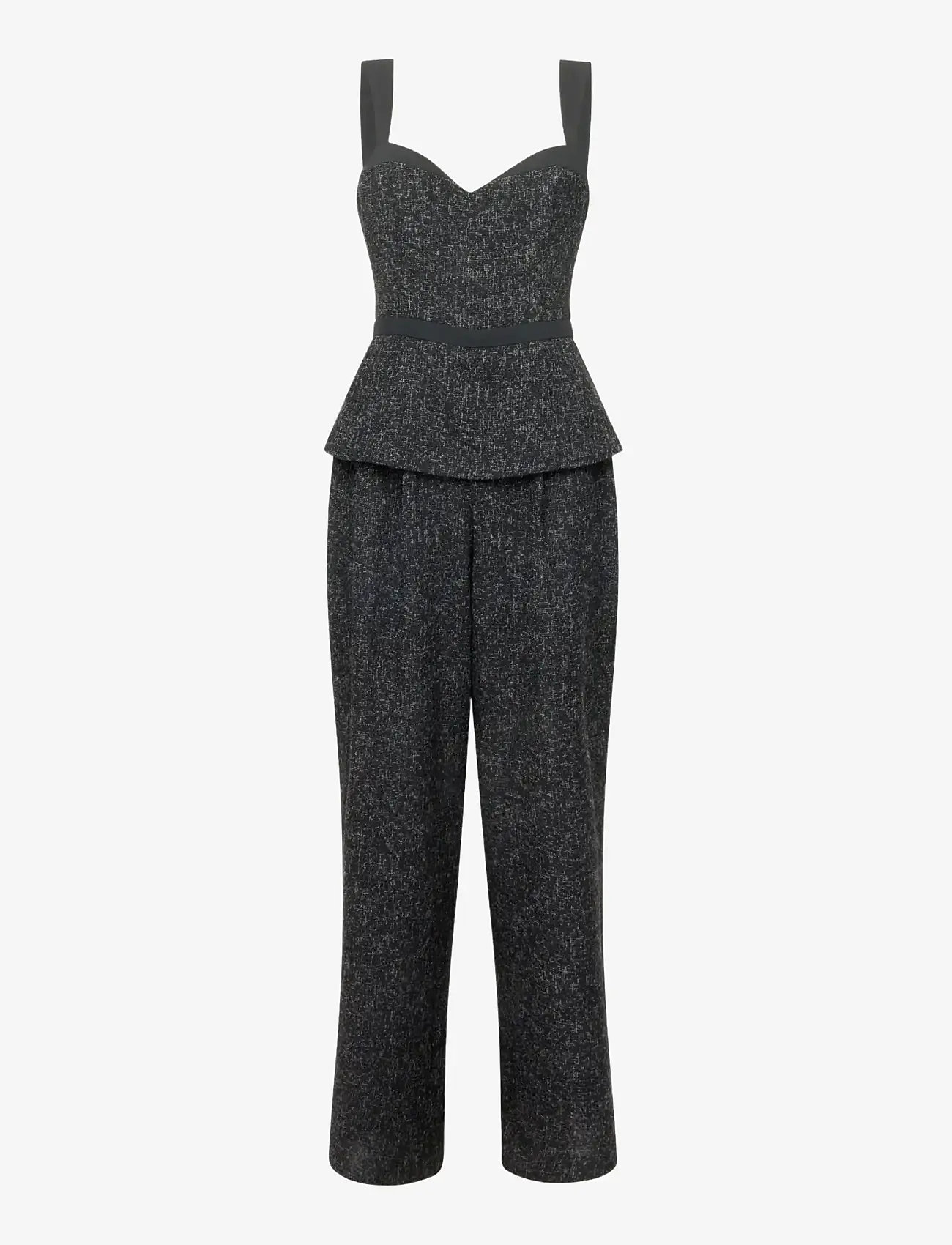 French Connection - ALYSSIA BOUCLE PEPLUM JUMPSUIT - jumpsuits - black - 1