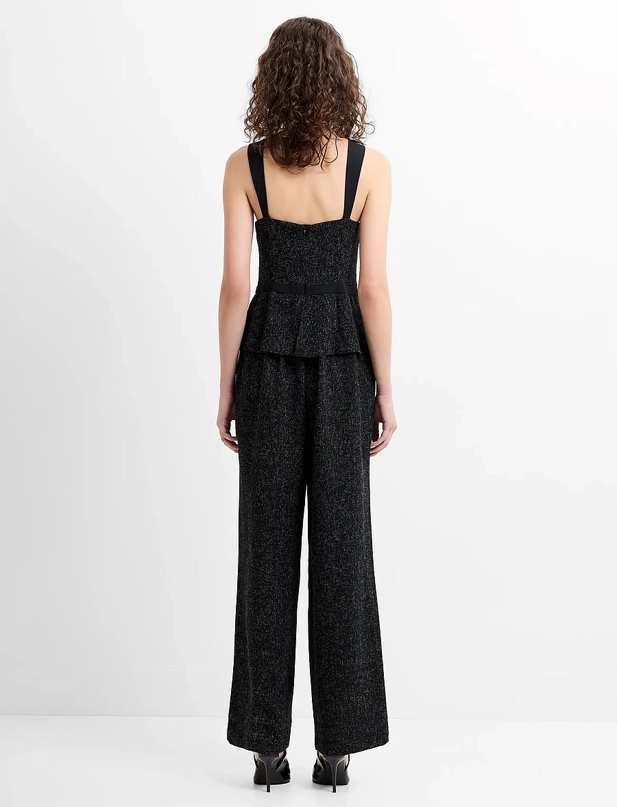 French Connection - ALYSSIA BOUCLE PEPLUM JUMPSUIT - jumpsuits - black - 4