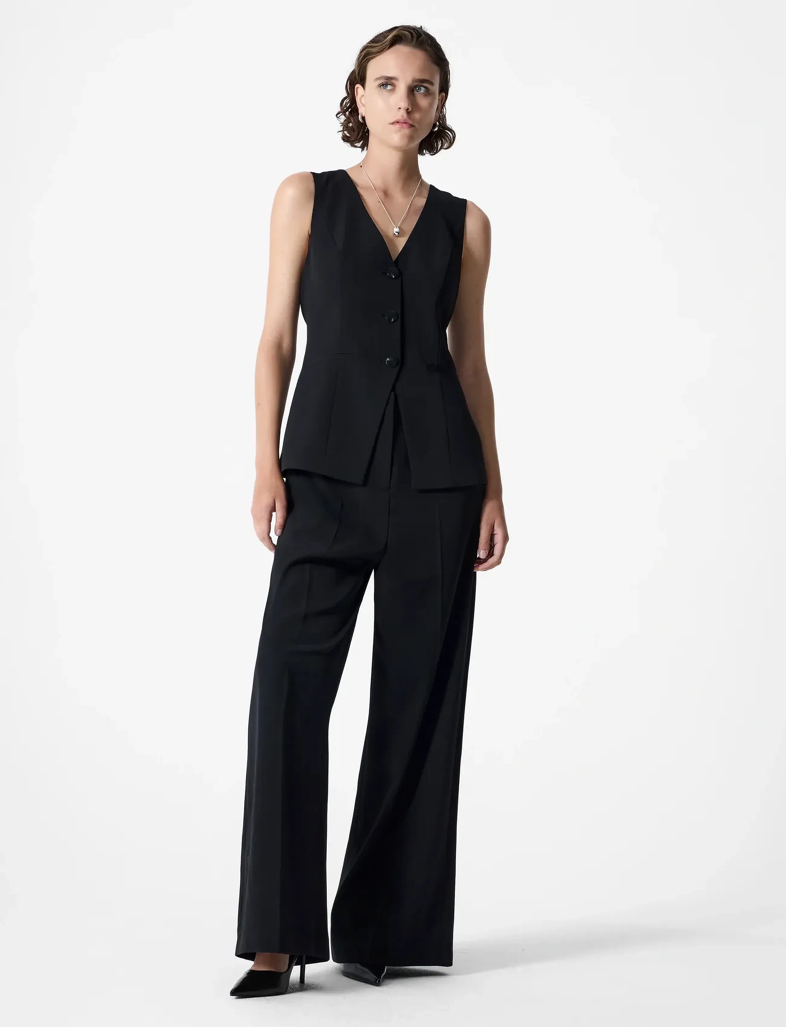 French Connection Vinnie Tailored Jumpsuit, Kvinder, Skræddersyet Jumpsuit, Sort, Str: 36