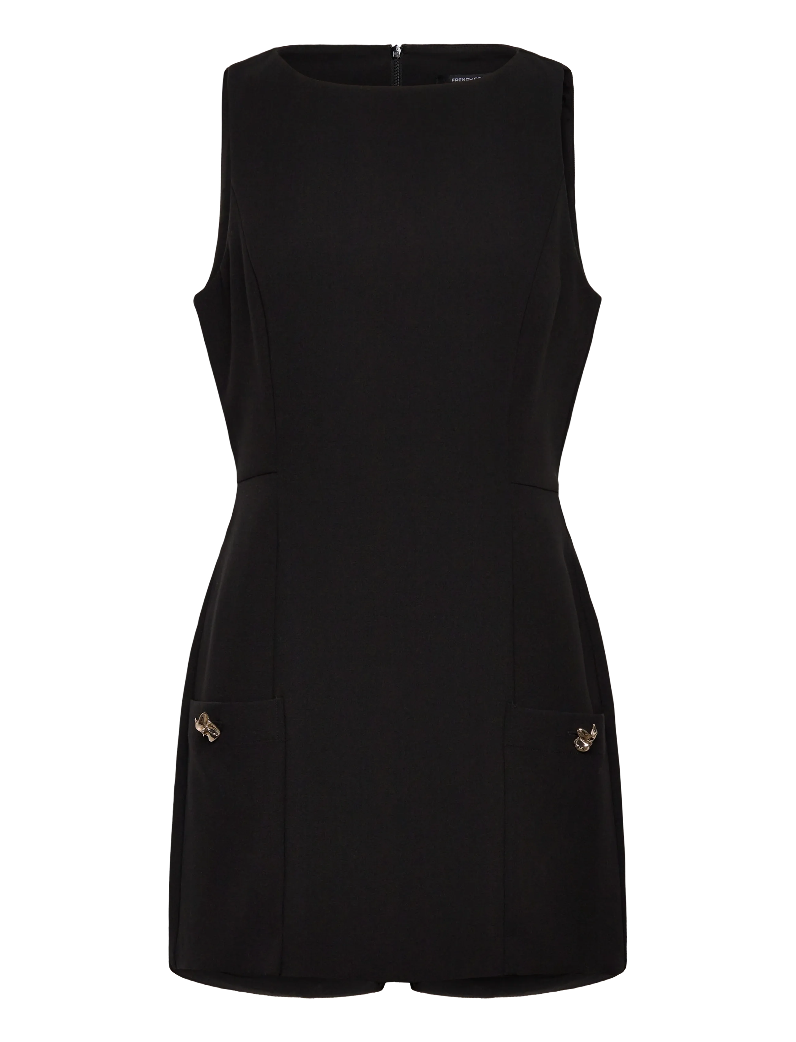 FRENCH CONNECTION Azra Twill Wrap Kleid Schwarz - 40 - Damen