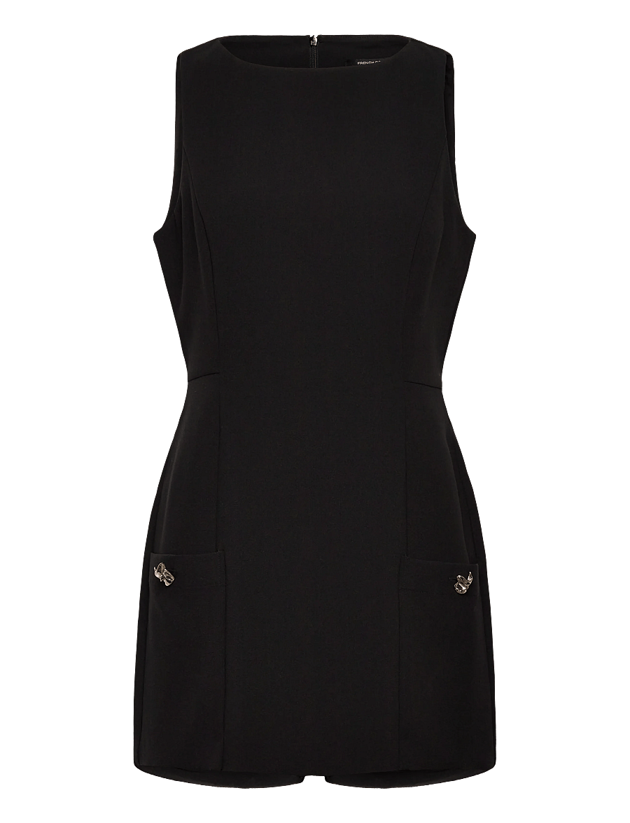 French Connection - AZRA TWILL WRAP DRESS - kombinesoonid - black - 1
