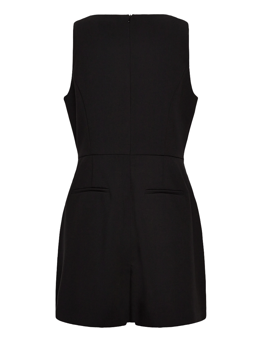 French Connection - AZRA TWILL WRAP DRESS - kombinesoonid - black - 2