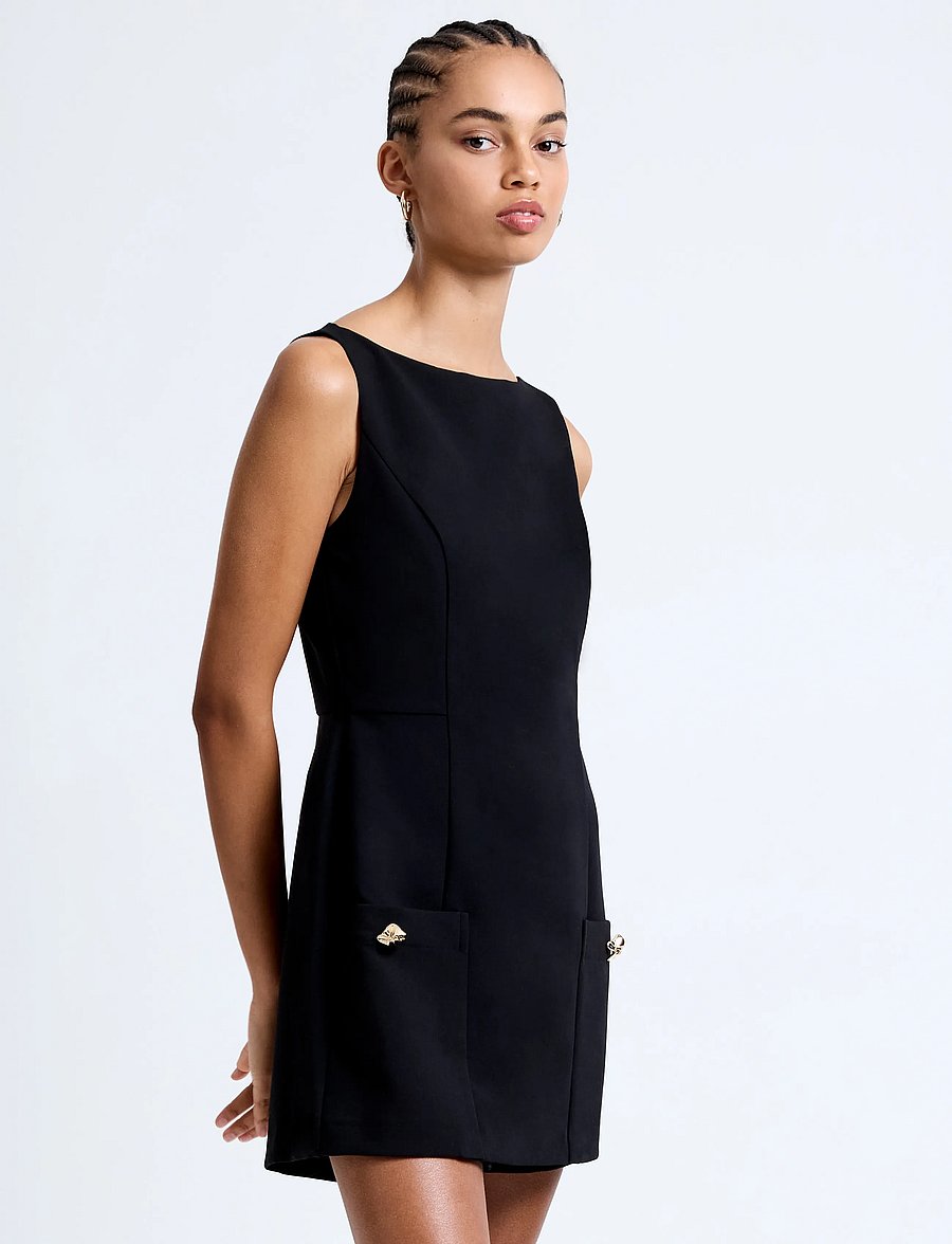 French Connection - AZRA TWILL WRAP DRESS - kombinesoonid - black - 3