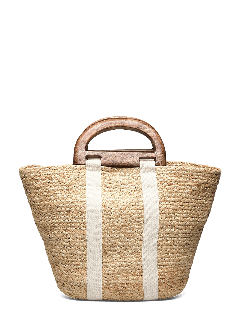 French Connection - RAFFIA BASKET BAG - strandtasker - white - 1