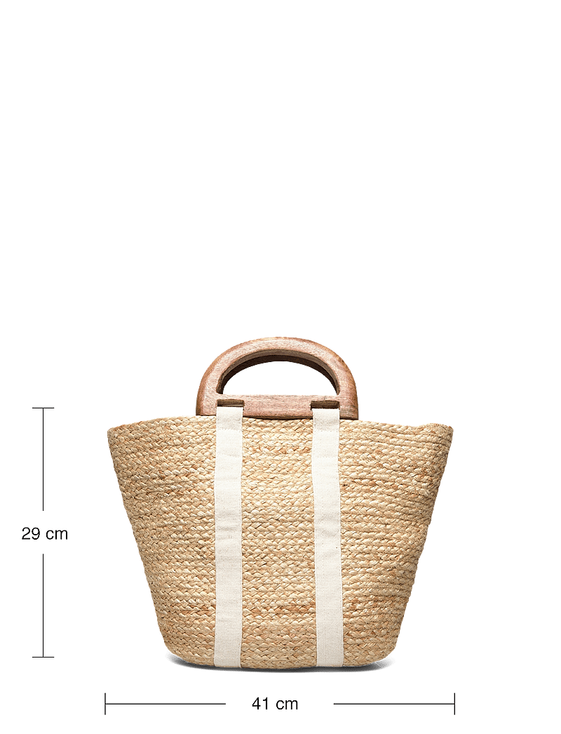 French Connection - RAFFIA BASKET BAG - strandtasker - white - 4