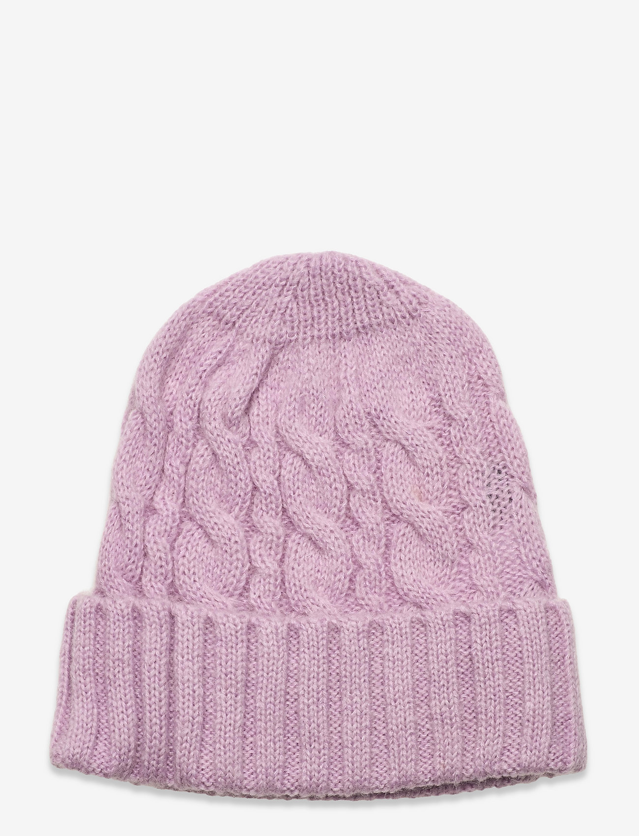 JACQUELINE CABLE BEANIE - VIOLET TULLE