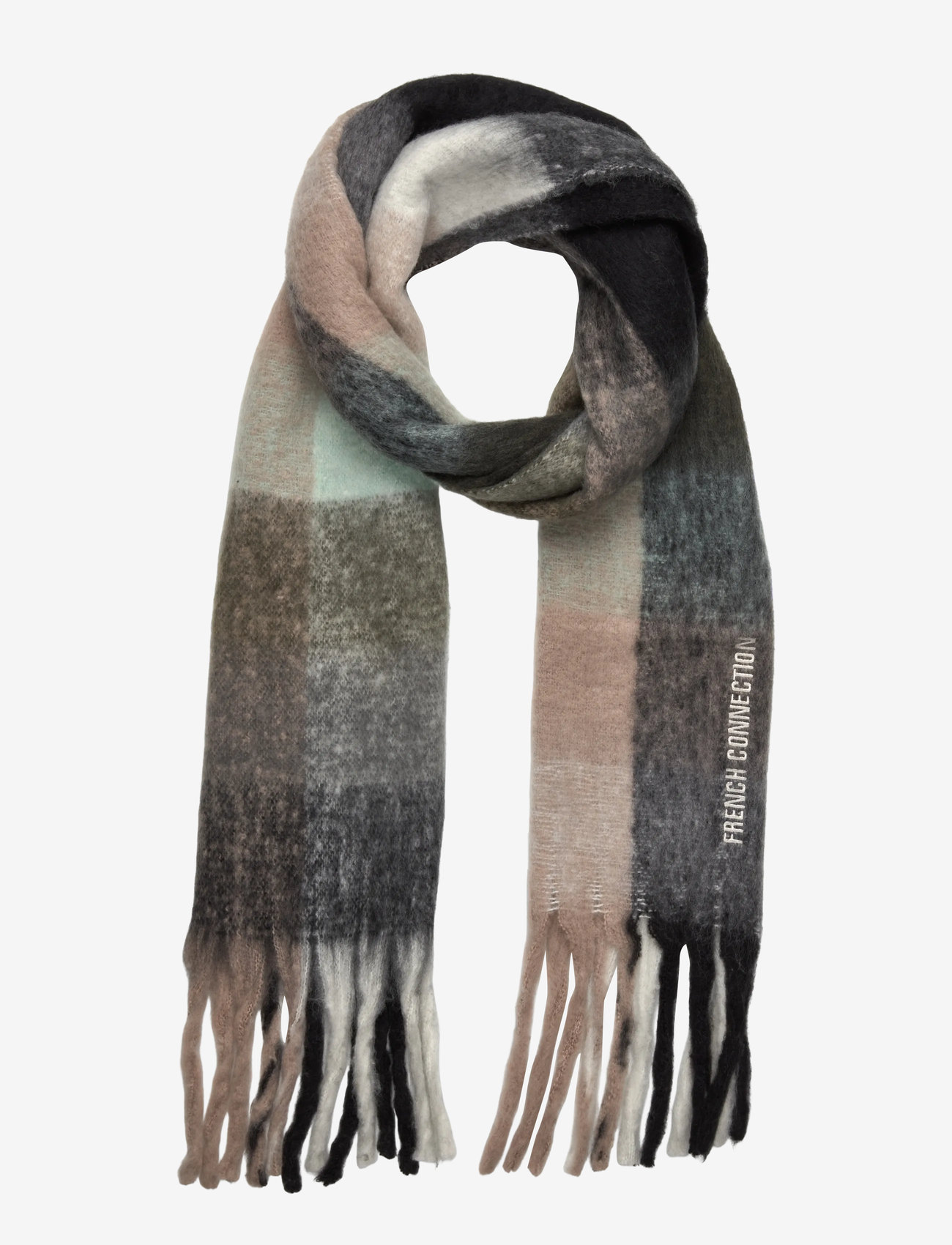 French Connection - SUPER SOFT CHECK SCARF - aksessuaarid - multi gry/cream/mint - 0