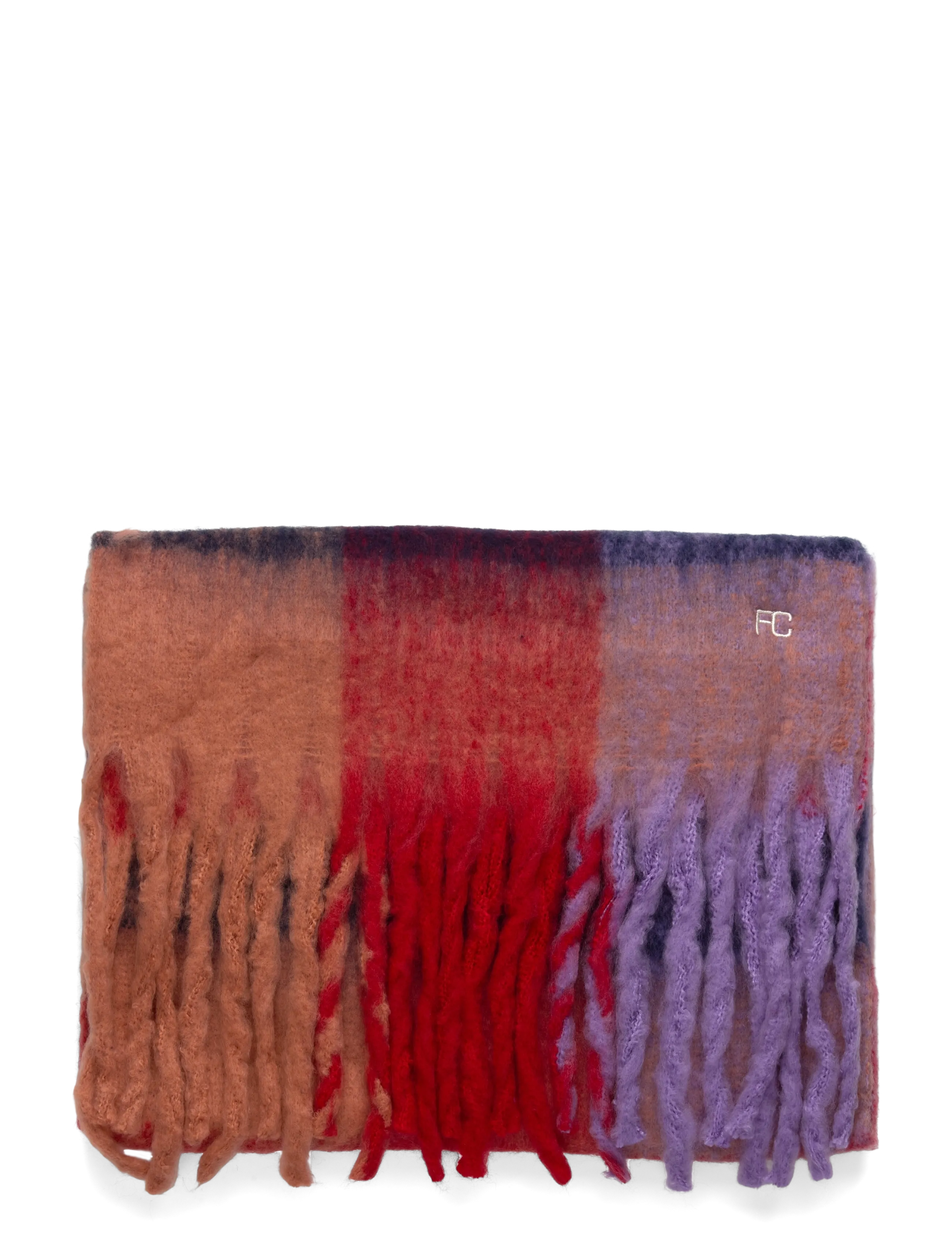 French Connection - FC FLUFFY CHECK SCARF - accessories - multi red - 1