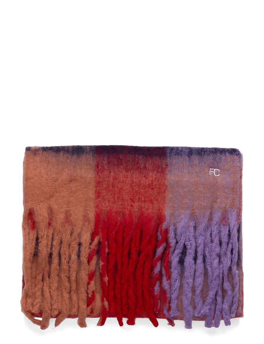French Connection - FC FLUFFY CHECK SCARF - accessoarer - multi red - 1