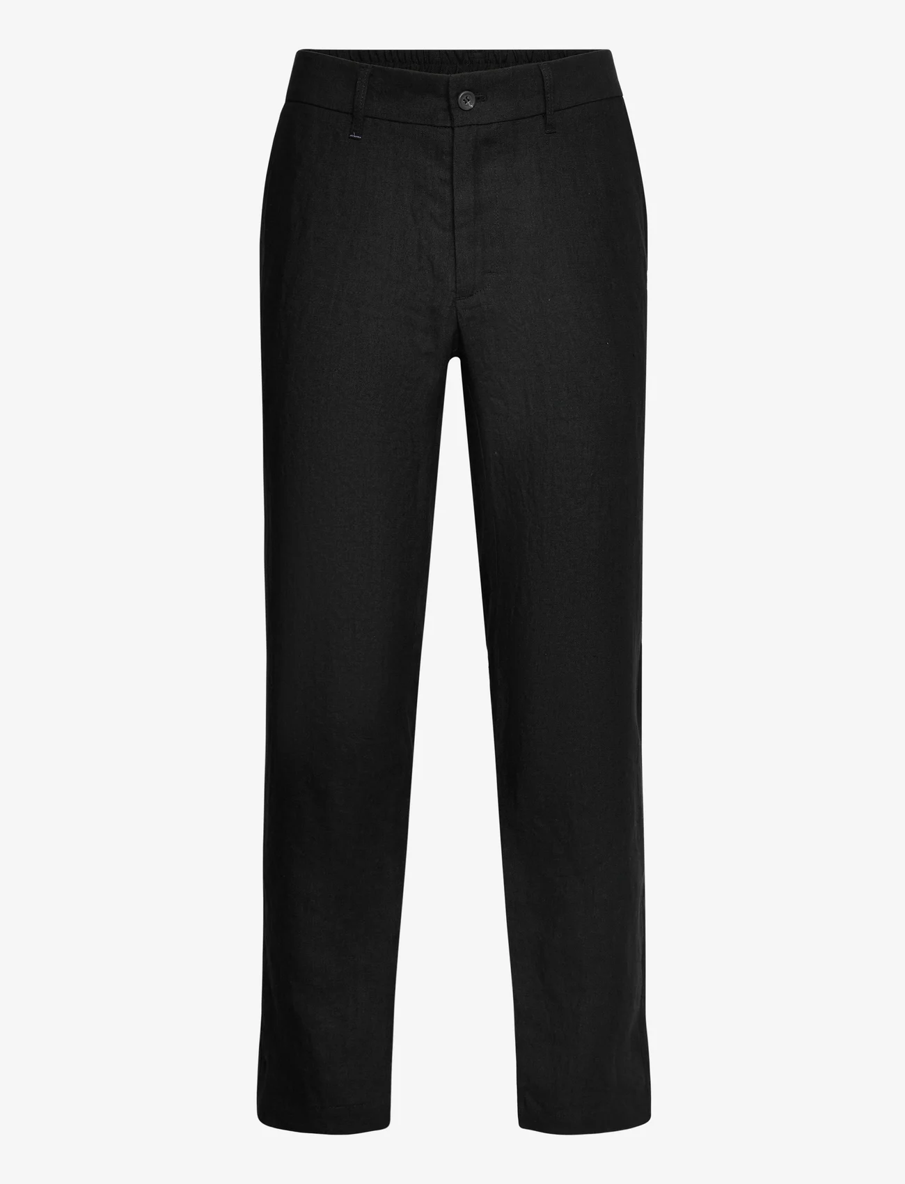 FRENN - Seppo Linen Trousers - nordic style - black - 1
