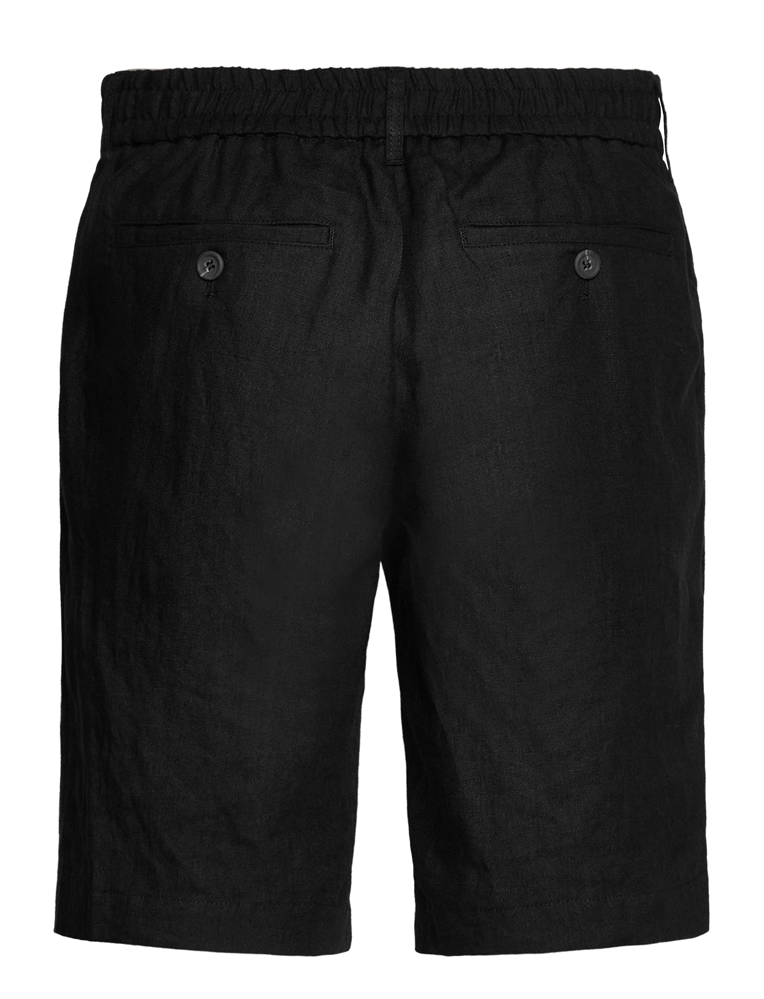 FRENN - Teppo Linen Shorts - black - 1