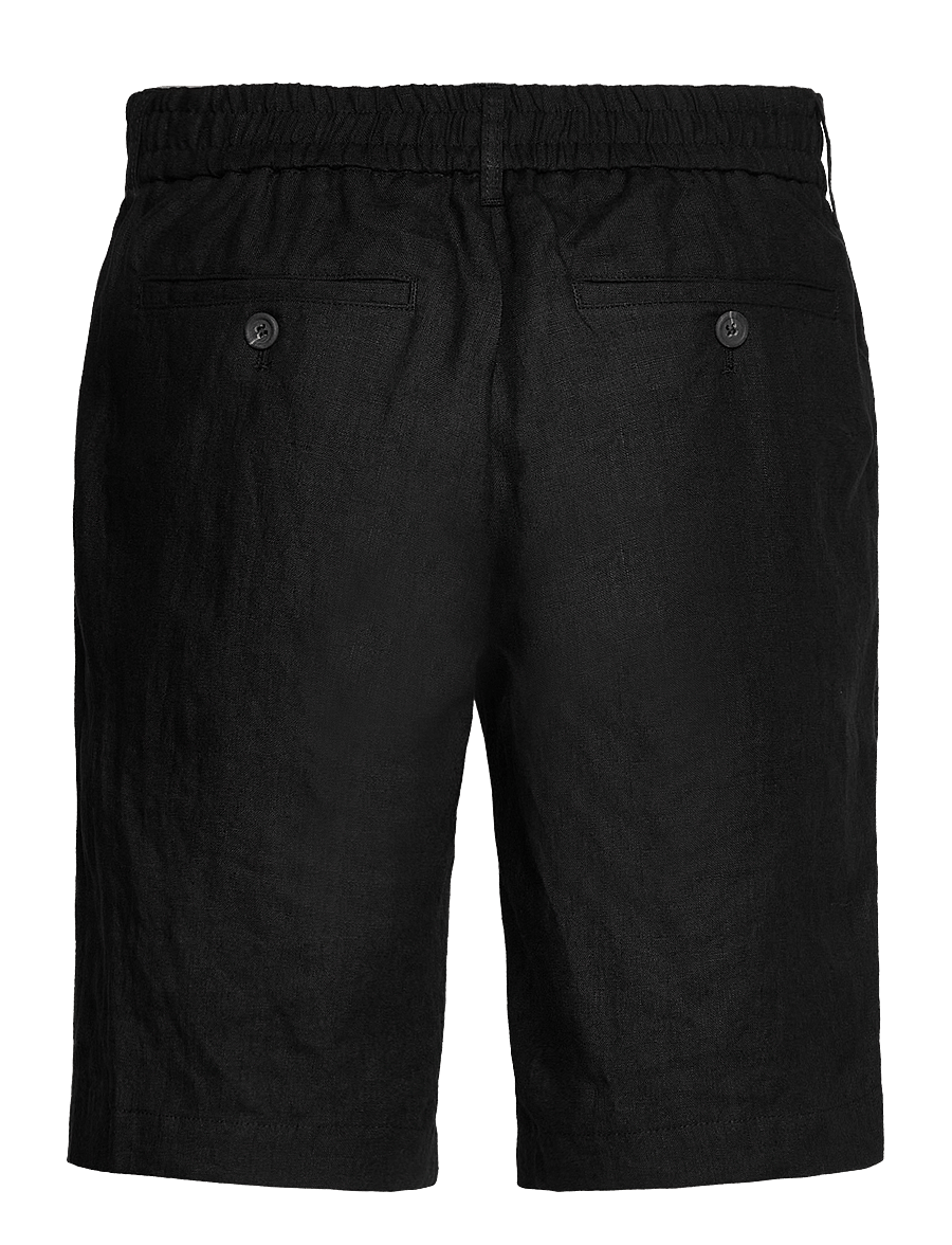 FRENN - Teppo Linen Shorts - black - 1